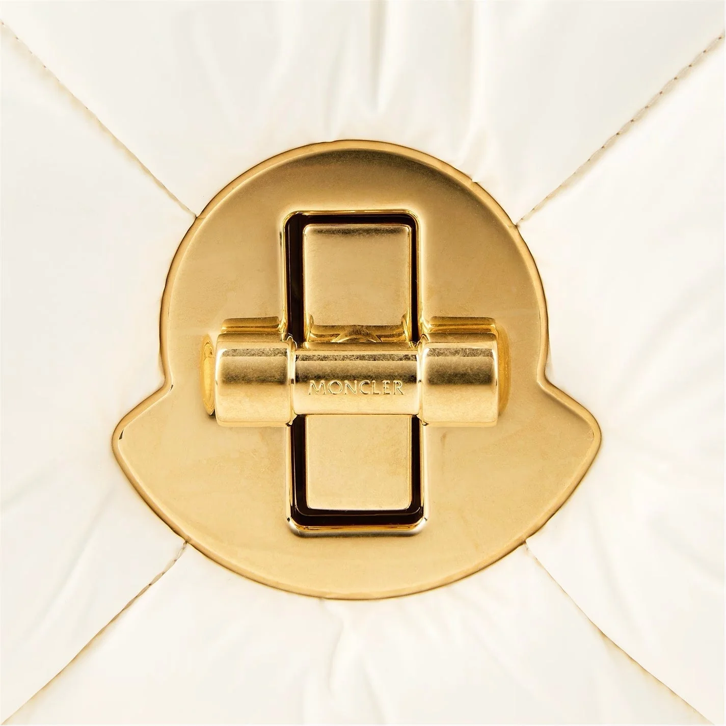Moncler Womens Puffer Quilted Mini Crossbody Bag Cream - Image 3