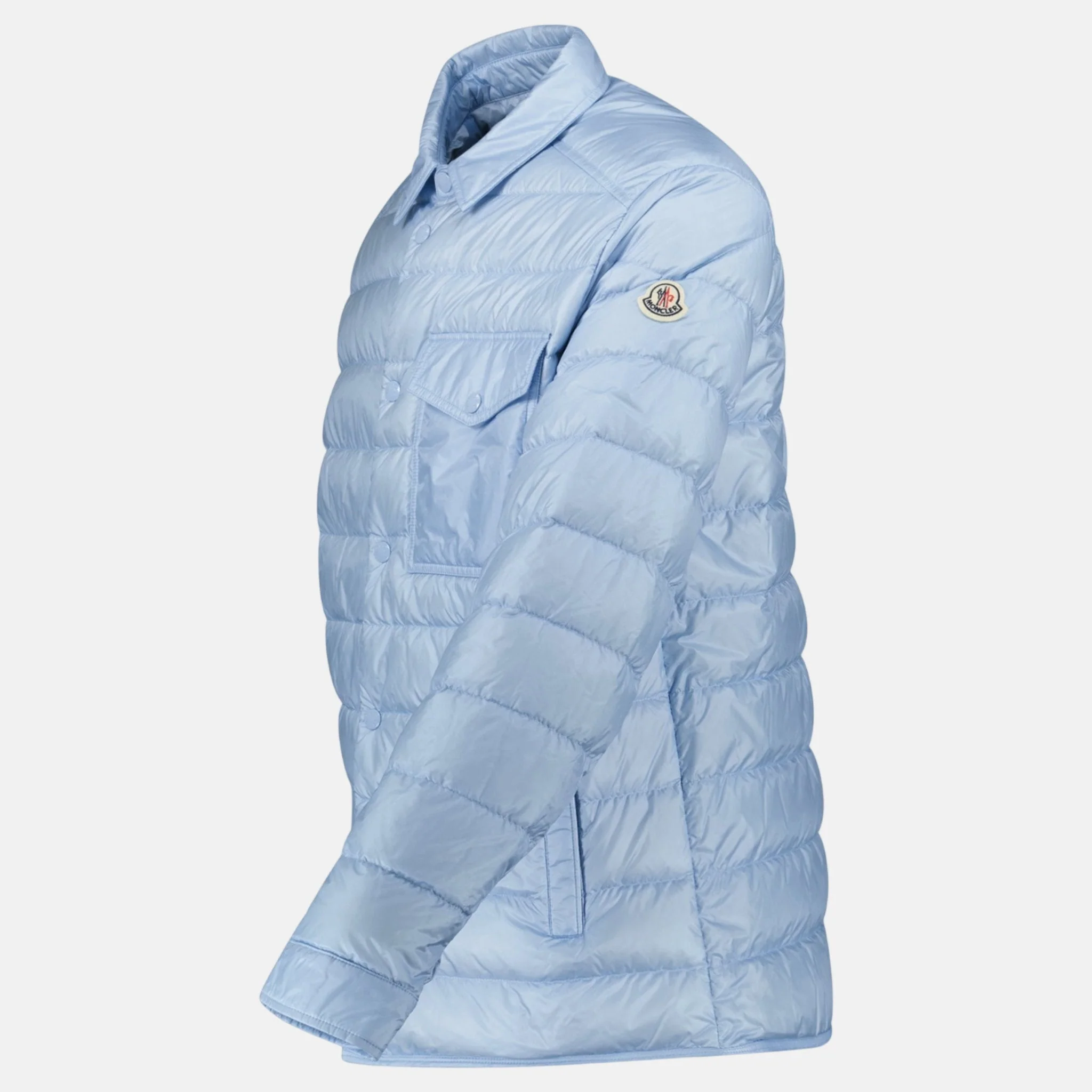 Moncler Tenibres Down Shirt Jacket Sky Blue - Image 3