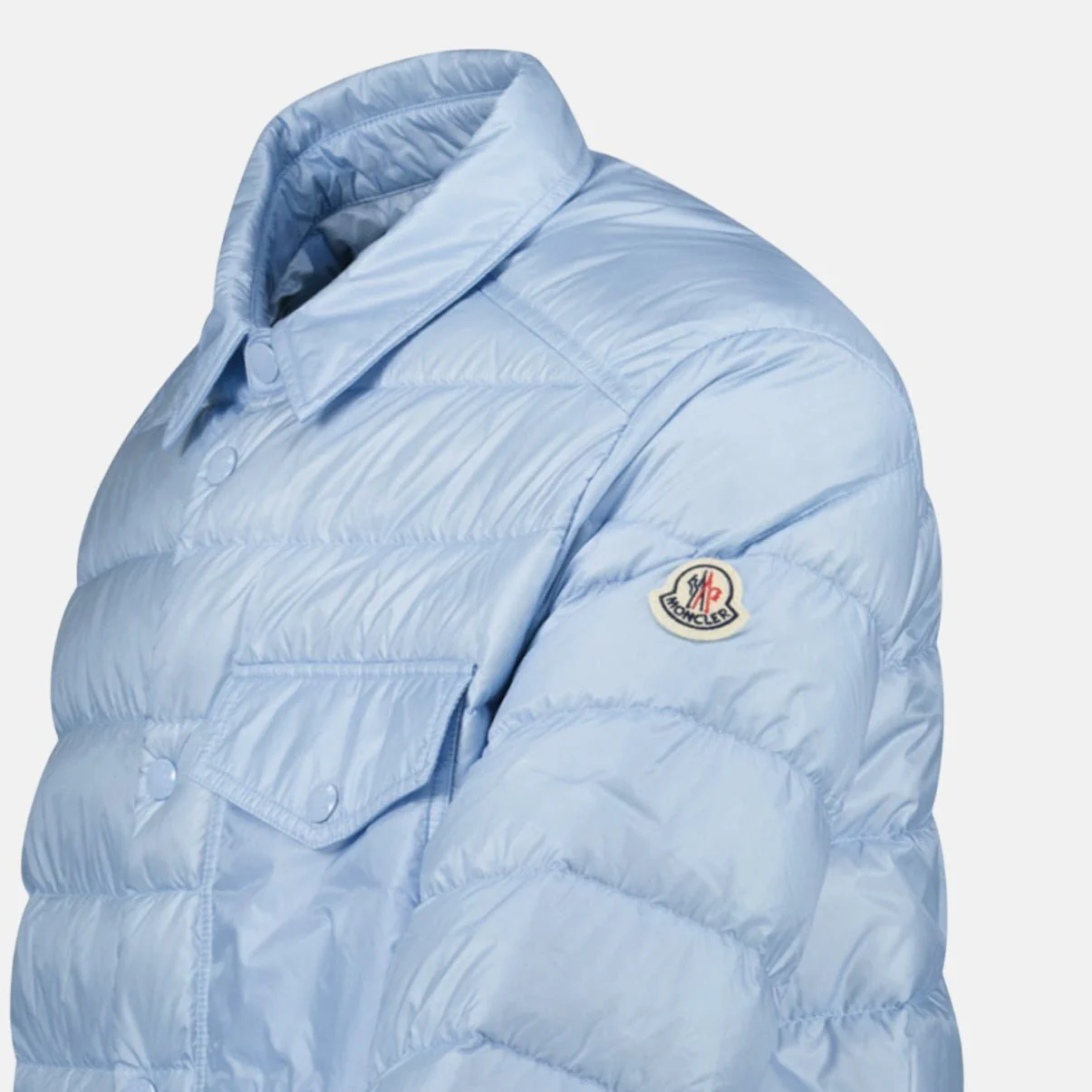 Moncler Tenibres Down Shirt Jacket Sky Blue - Image 4