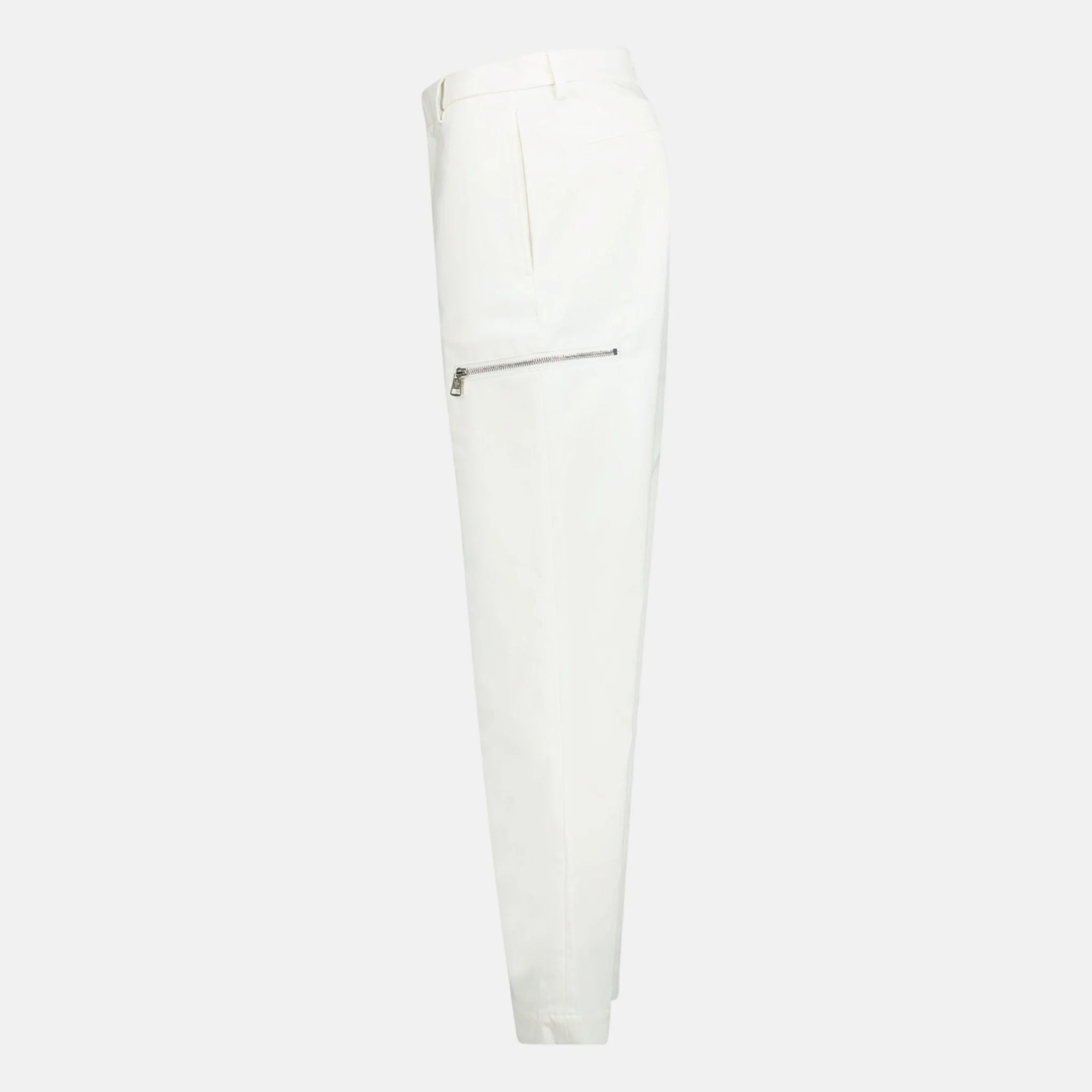 Moncler Zip Trousers White - Image 3