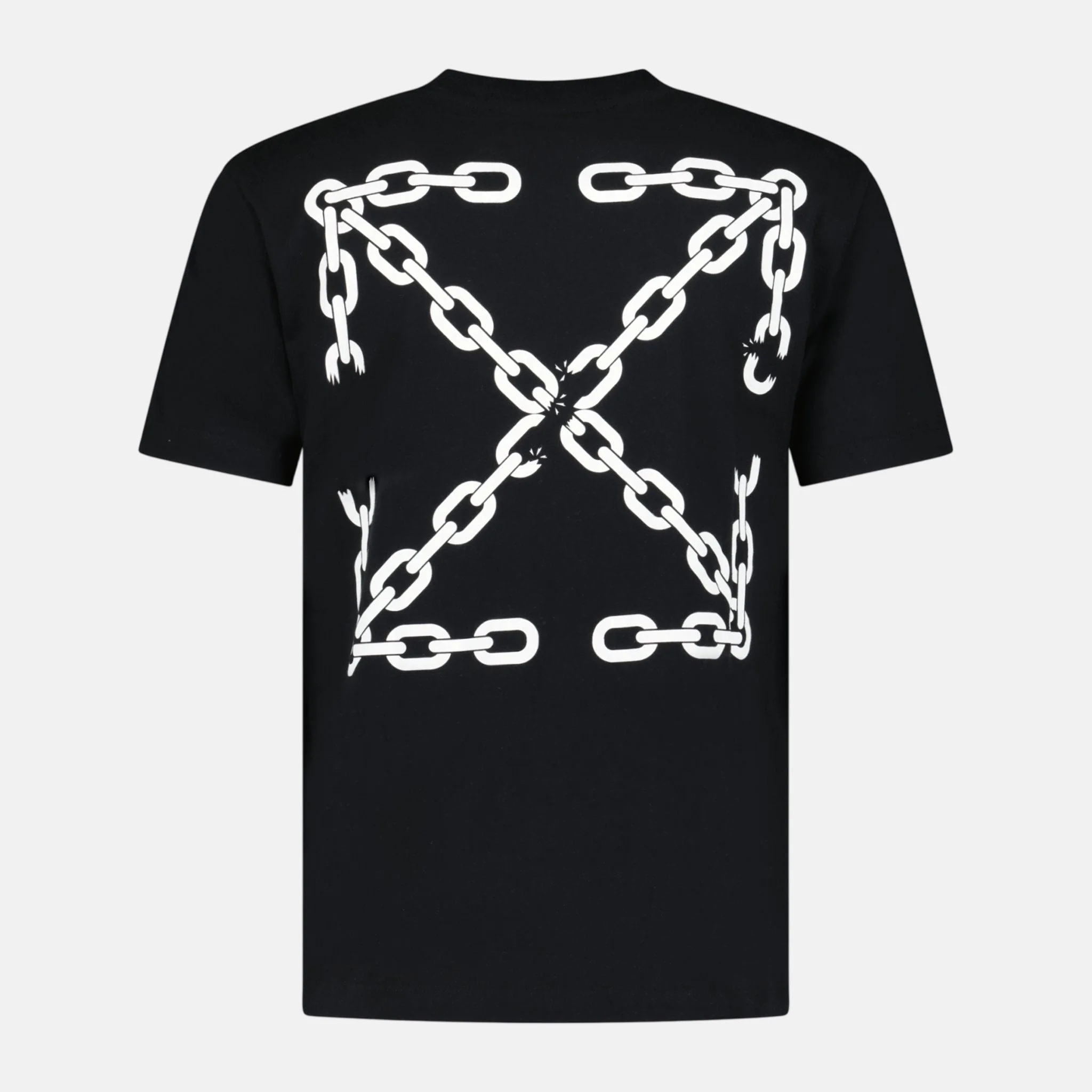 Off-White Chain Logo T-Shirt Black - Image 2
