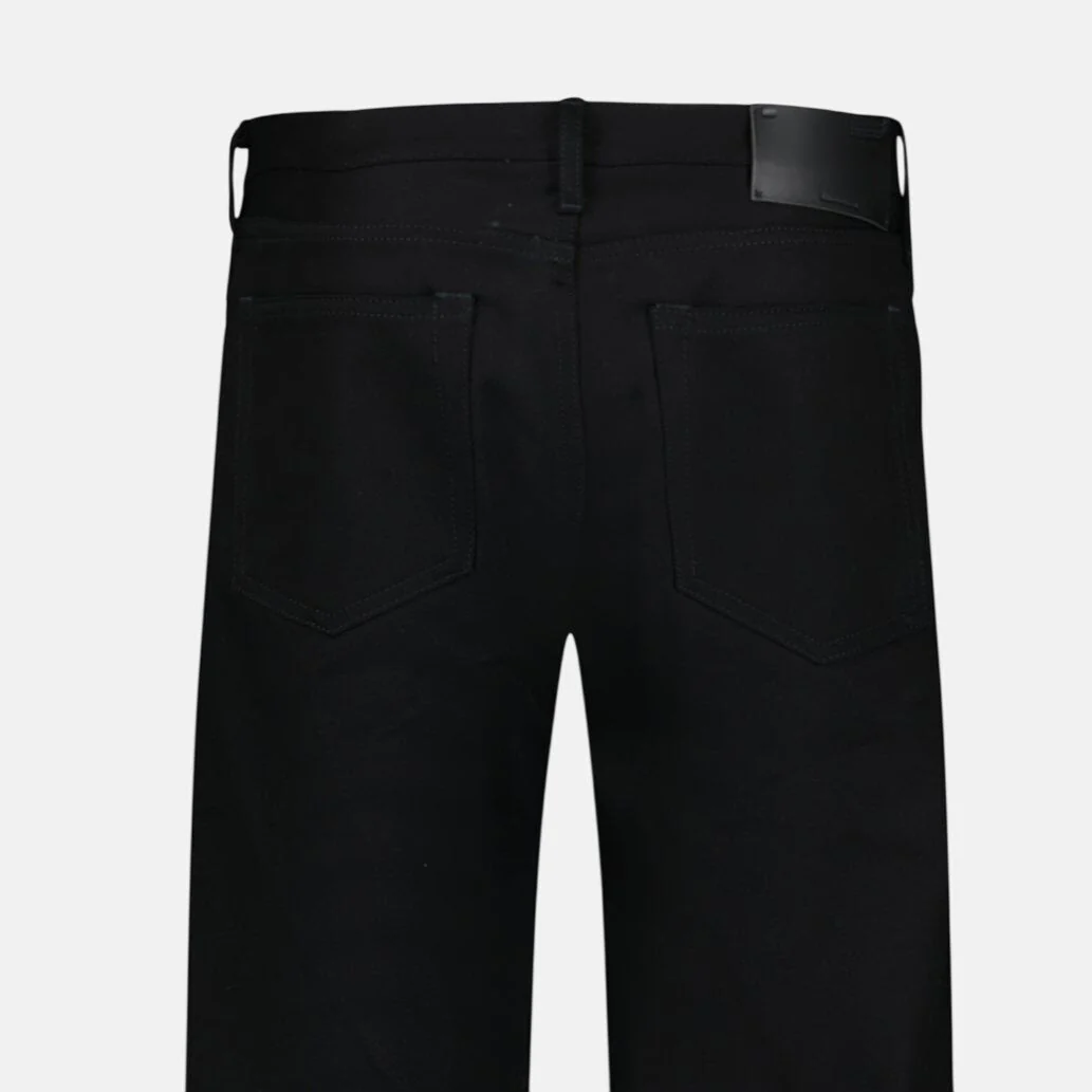 Off-White Green Print Denim Jeans Black - Image 3