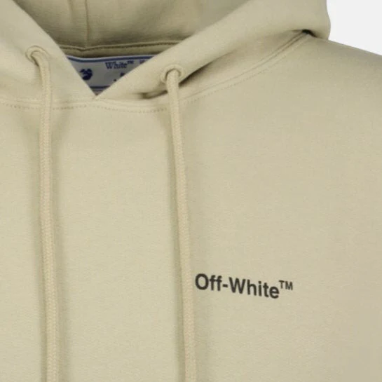 Off-White Hooded Sweatshirt Light Beige - Image 3