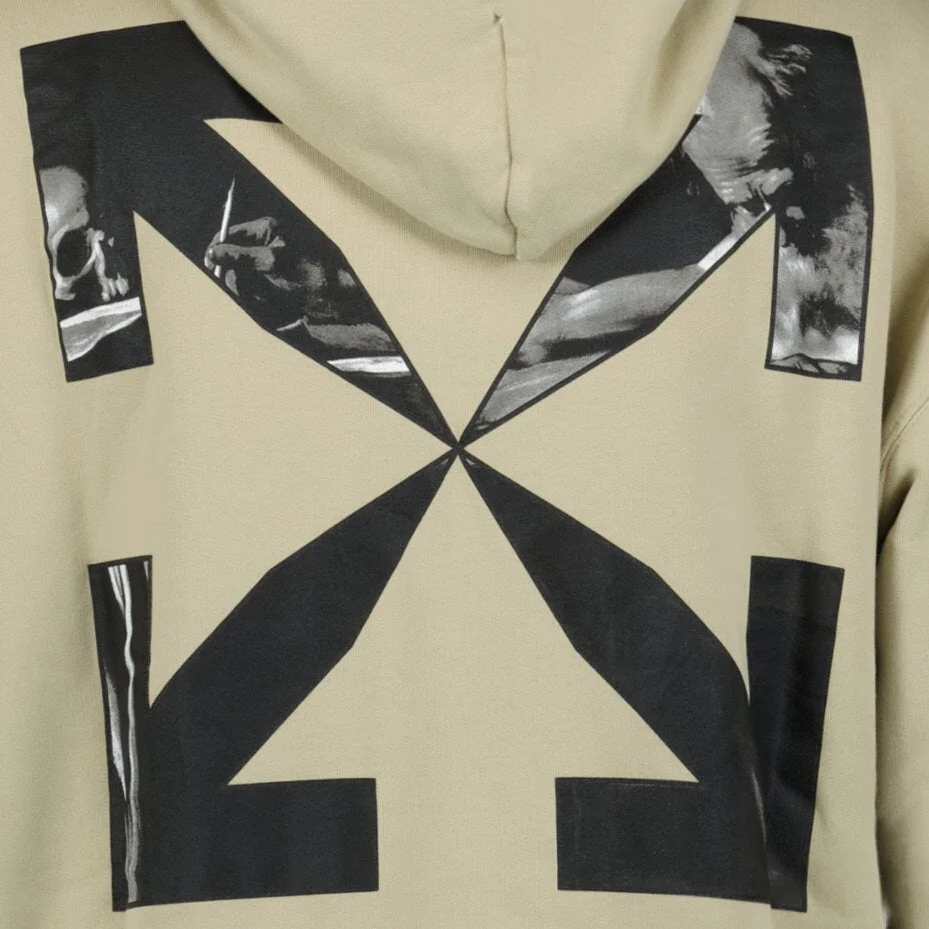 Off-White Hooded Sweatshirt Light Beige - Image 4