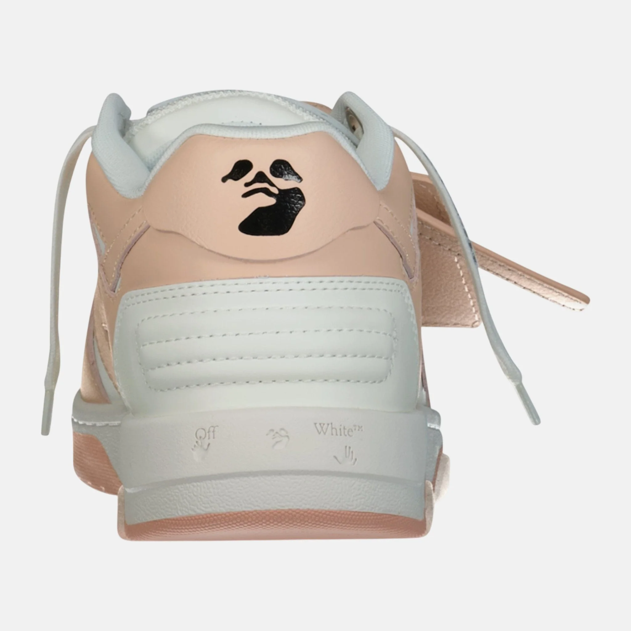 Off-White Womens Out Of Office Calf Leather Trainer White Powder Pink - Image 4