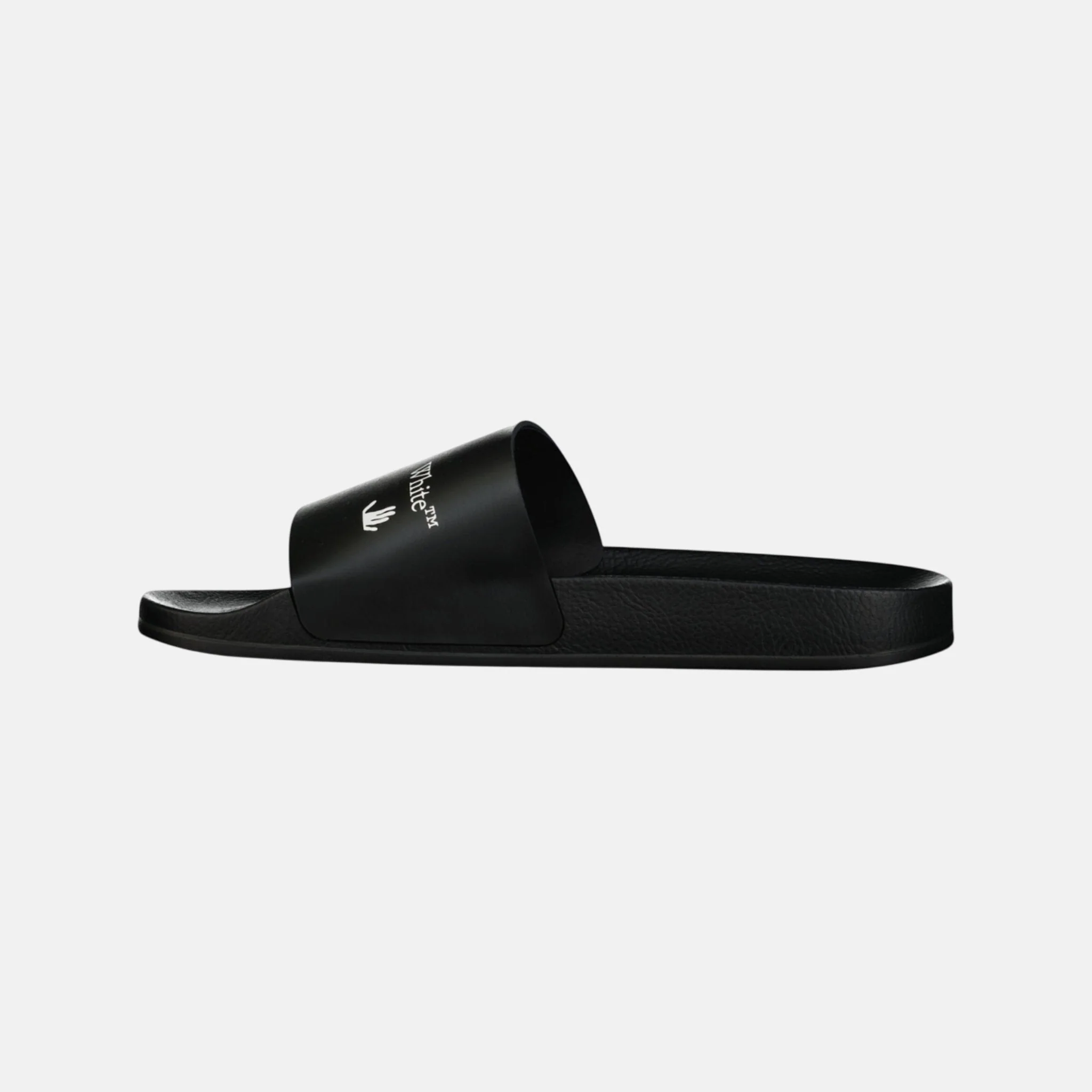 Off-White Womens White Drowning Man Sliders Black - Image 3