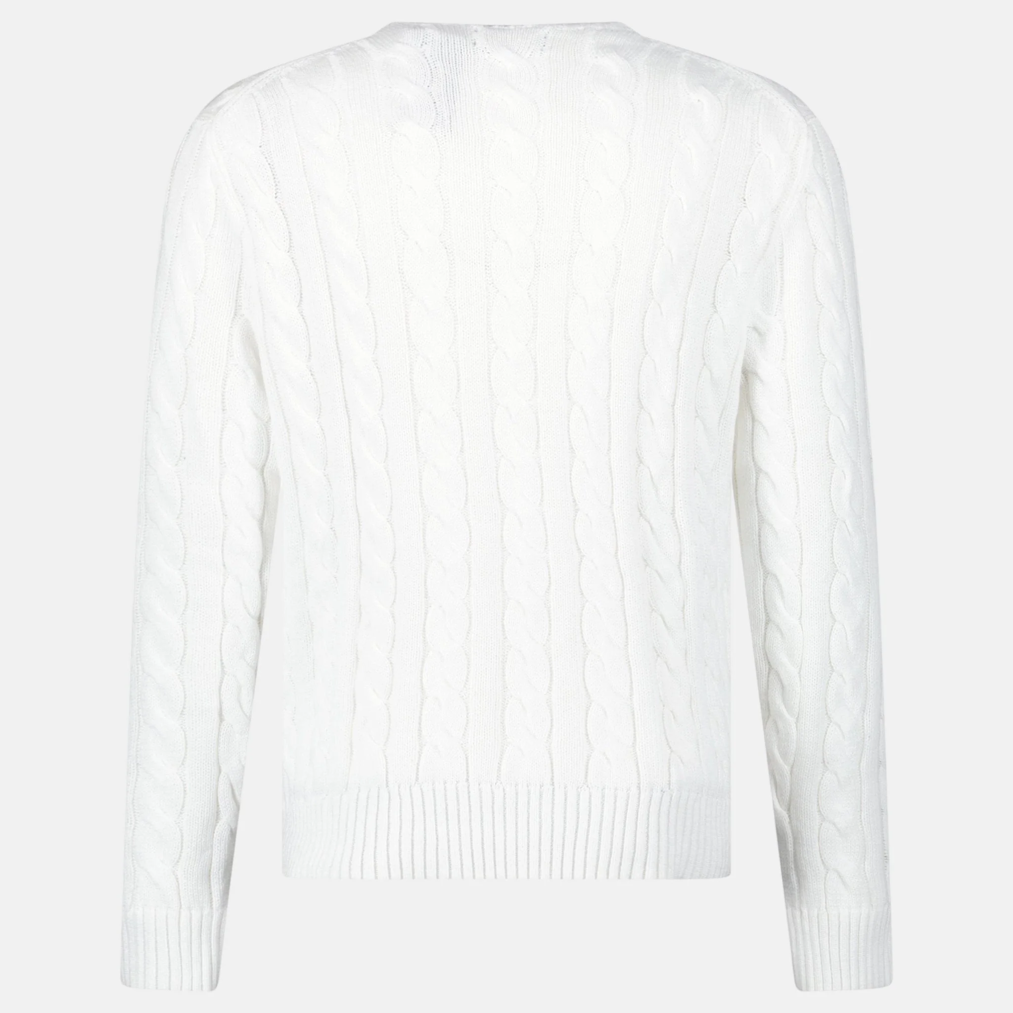 Ralph Lauren Cable Knit Sweater White - Image 2