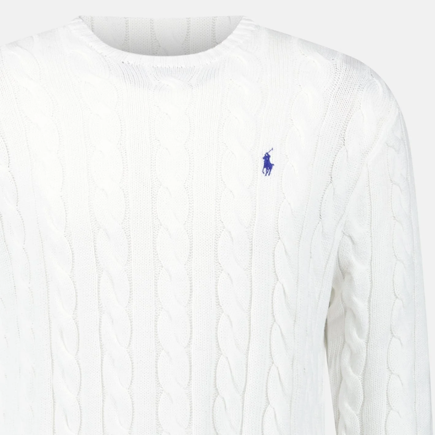 Ralph Lauren Cable Knit Sweater White - Image 3