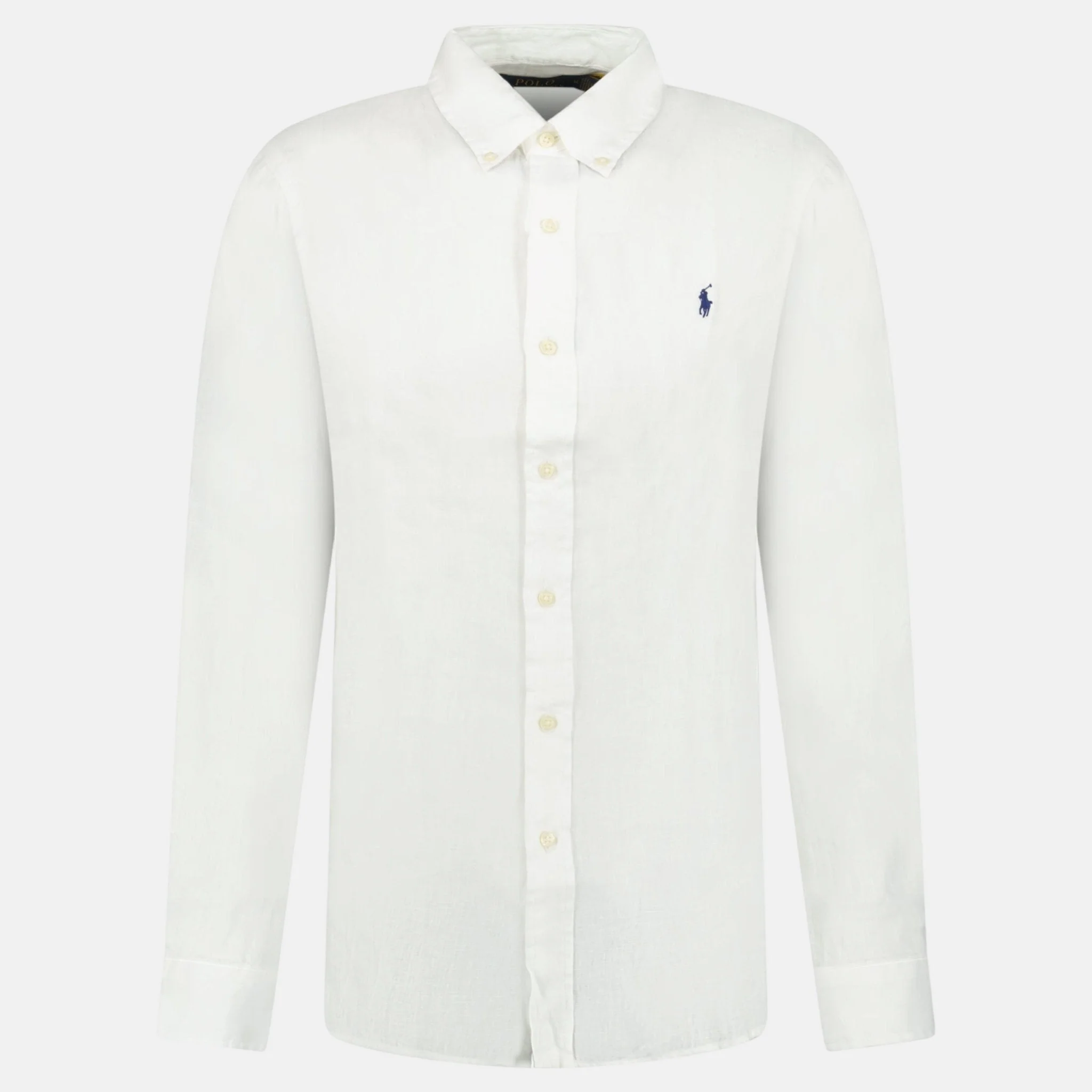 Ralph Lauren Custom Fit Linen Shirt Ceramic White