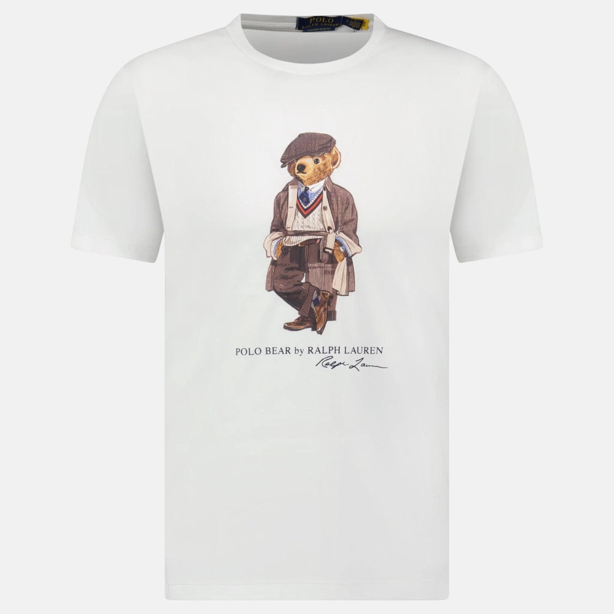 Ralph Lauren Custom Slim Fit Polo Bear T-Shirt White
