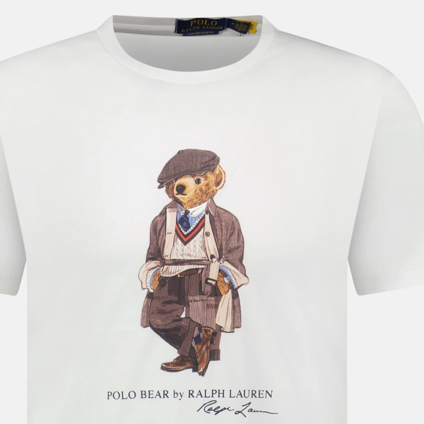 Ralph Lauren Custom Slim Fit Polo Bear T-Shirt White - Image 3