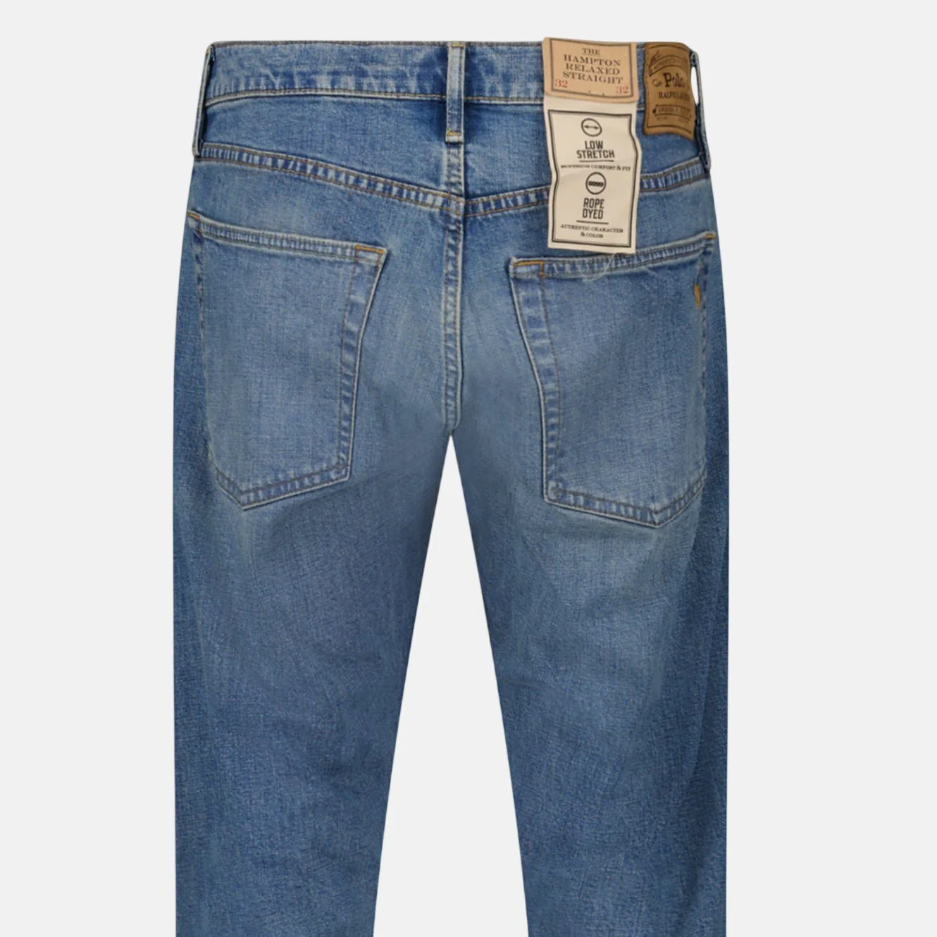 Ralph Lauren Hampton Straight Stretch Jeans Mid Wash - Image 4