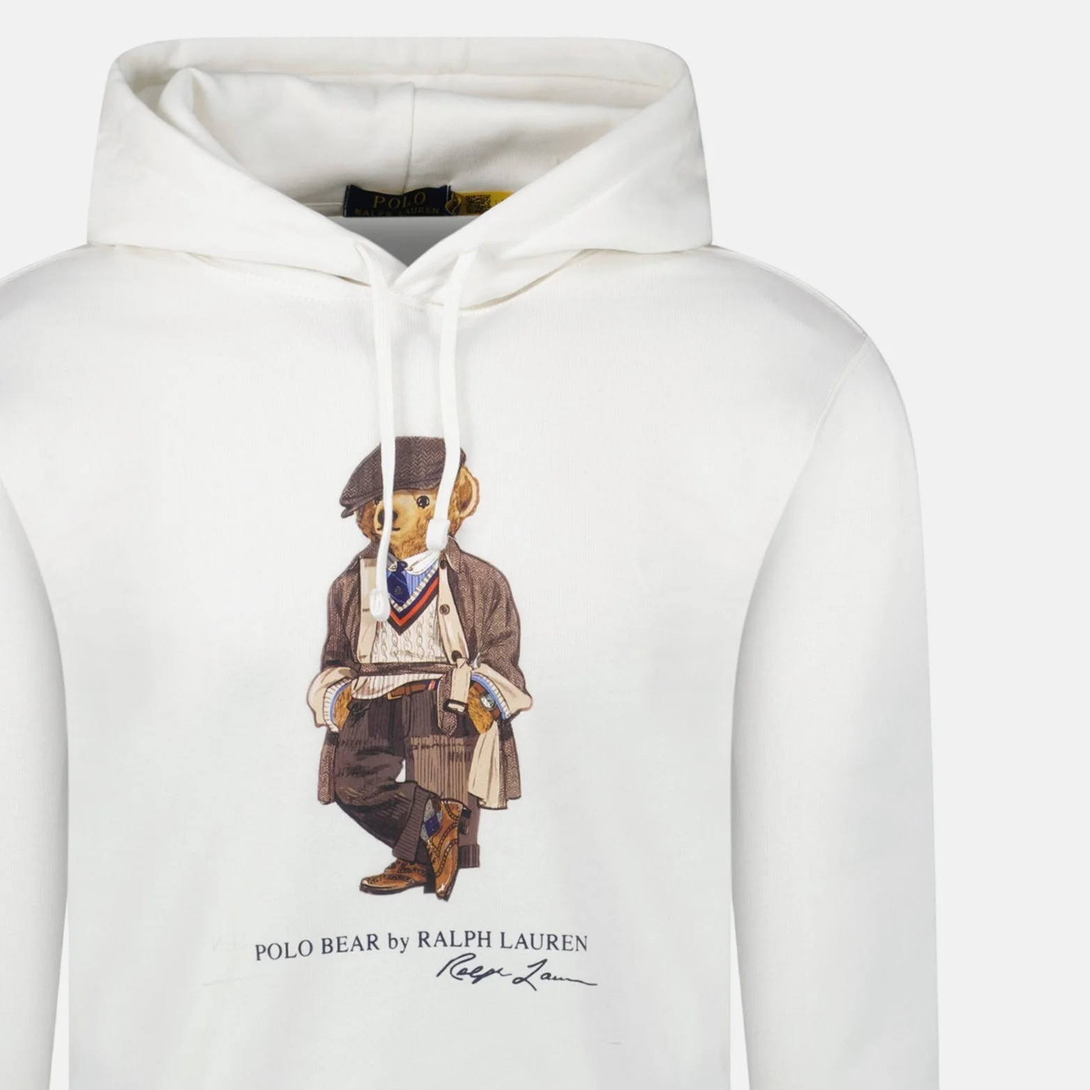 Ralph Lauren Polo Bear Fleece Hoodie White - Image 3