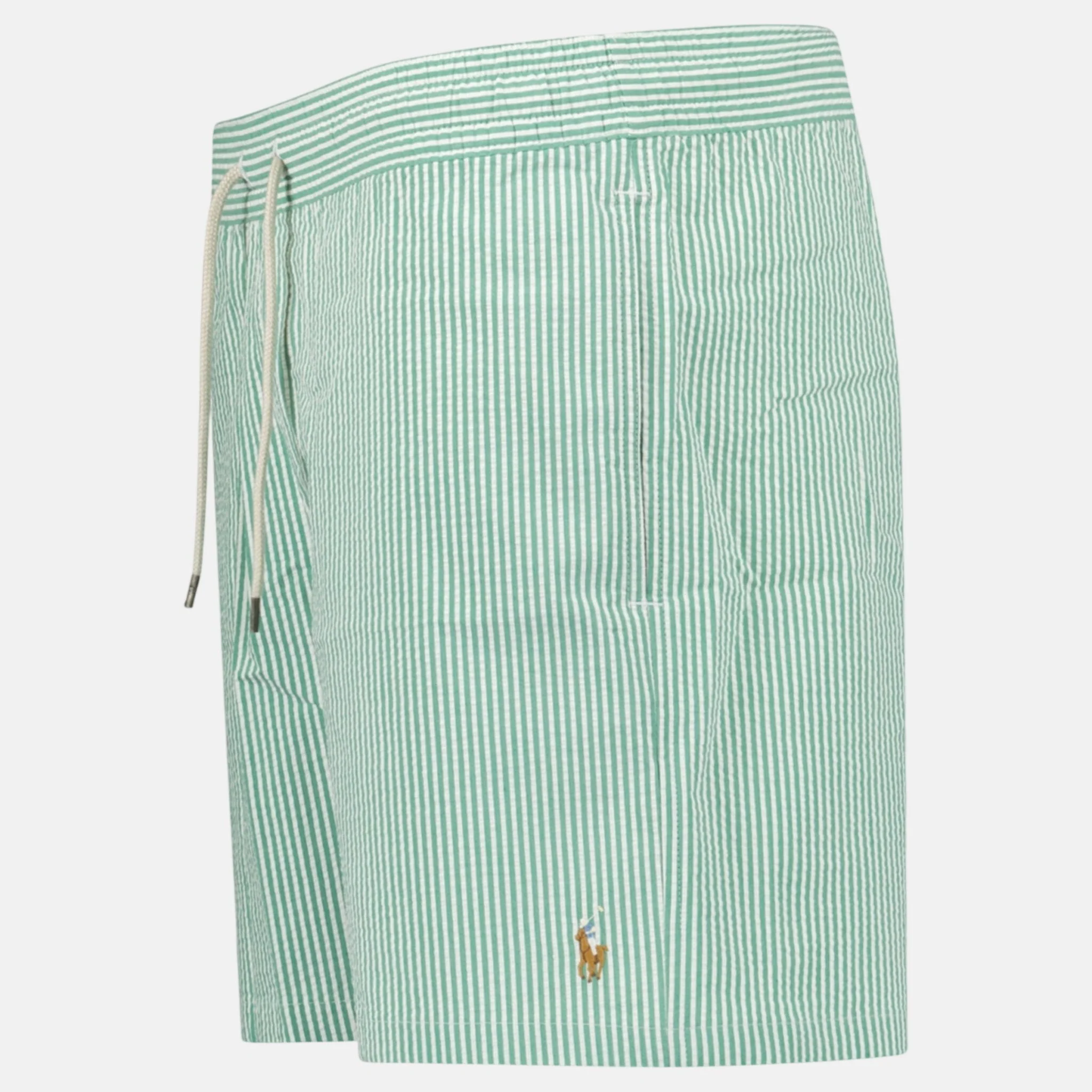 Ralph Lauren Traveller Classic Swim Trunk Raft Green Seersucker - Image 2