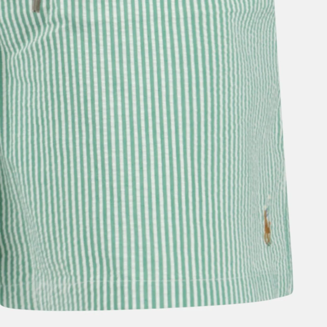 Ralph Lauren Traveller Classic Swim Trunk Raft Green Seersucker - Image 3