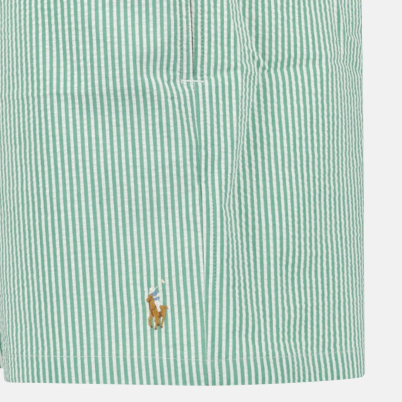 Ralph Lauren Traveller Classic Swim Trunk Raft Green Seersucker - Image 4