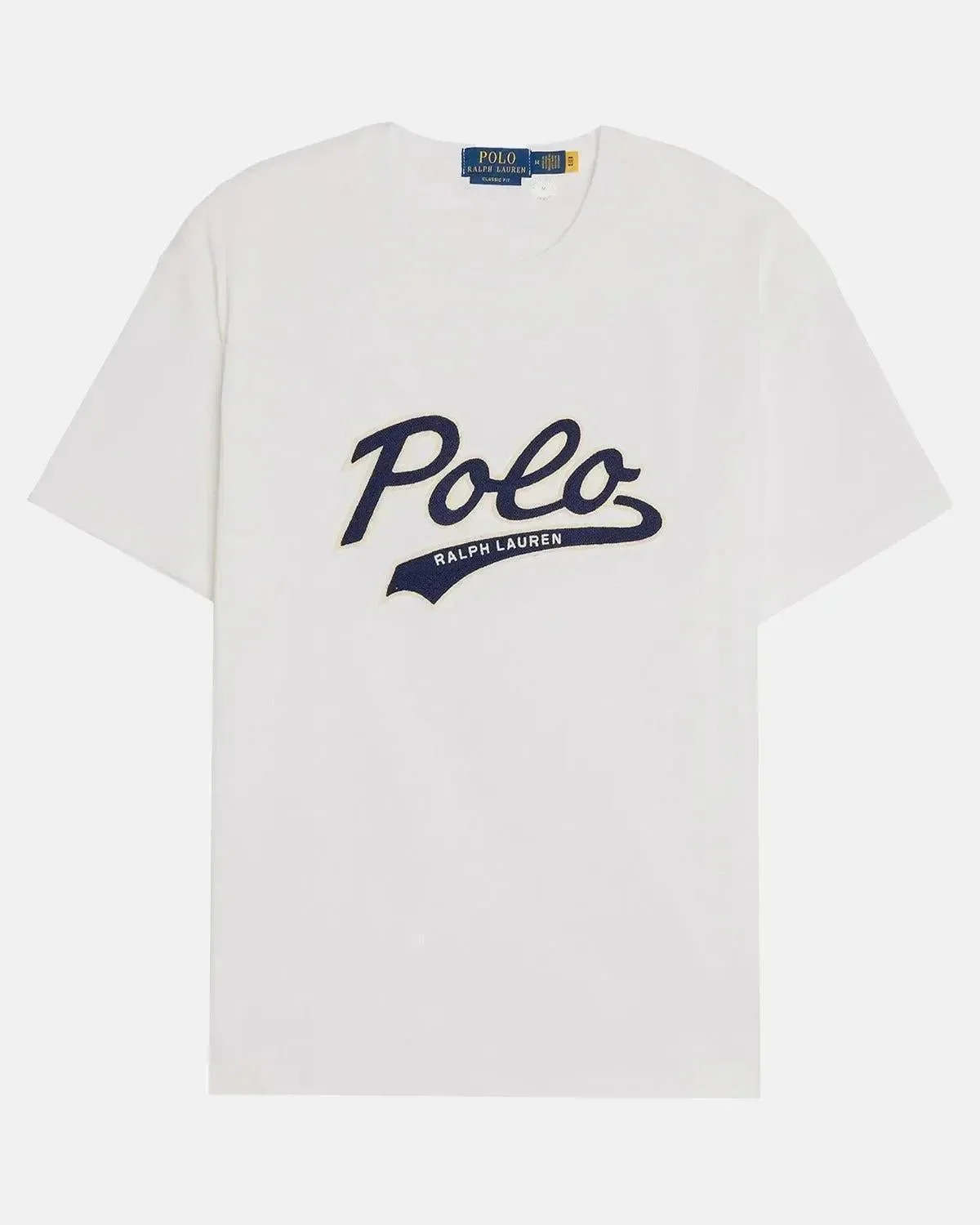 RALPH LAUREN MENS CLASSIC FIT POLO SWOOSH T-SHIRT WHITE