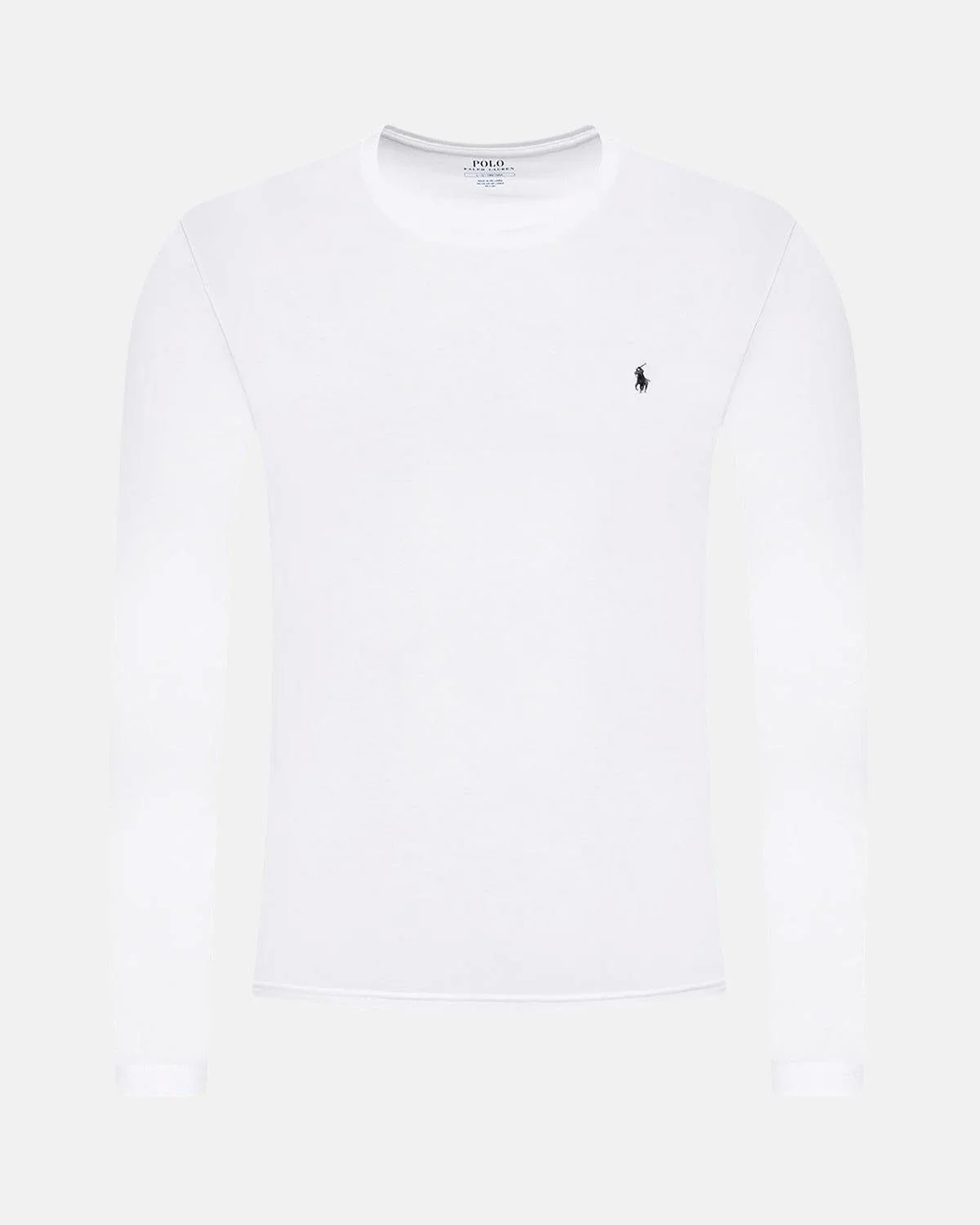 RALPH LAUREN COTTON JERSEY LONG SLEEVE T-SHIRT WHITE