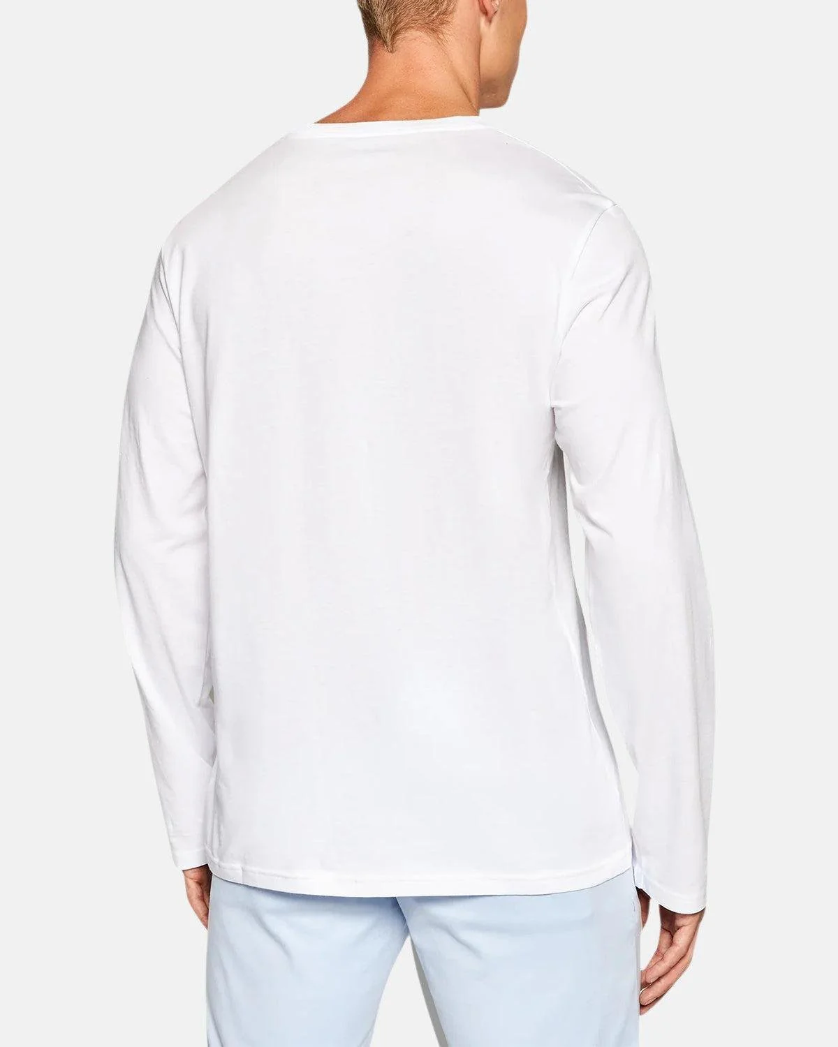 RALPH LAUREN COTTON JERSEY LONG SLEEVE T-SHIRT WHITE - Image 3
