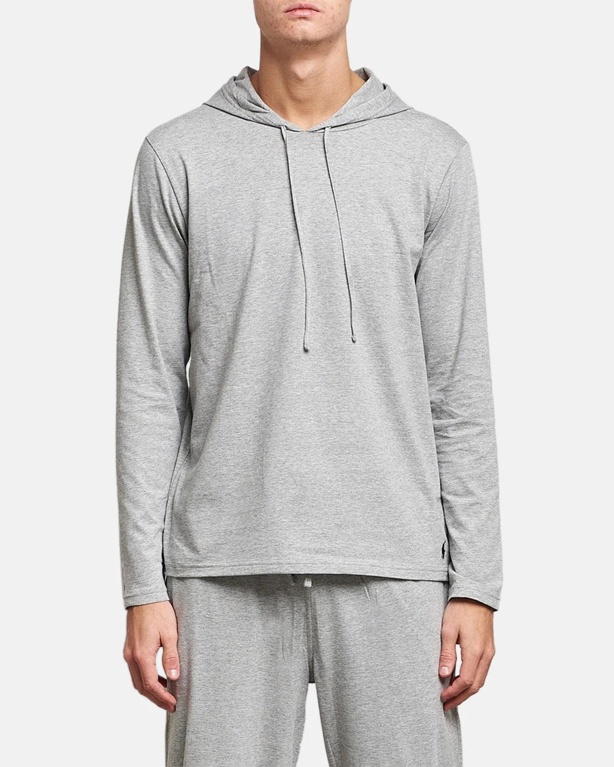 RALPH LAUREN COTTON JERSEY SLEEP HOODIE ANDOVER HEATHER - Image 2