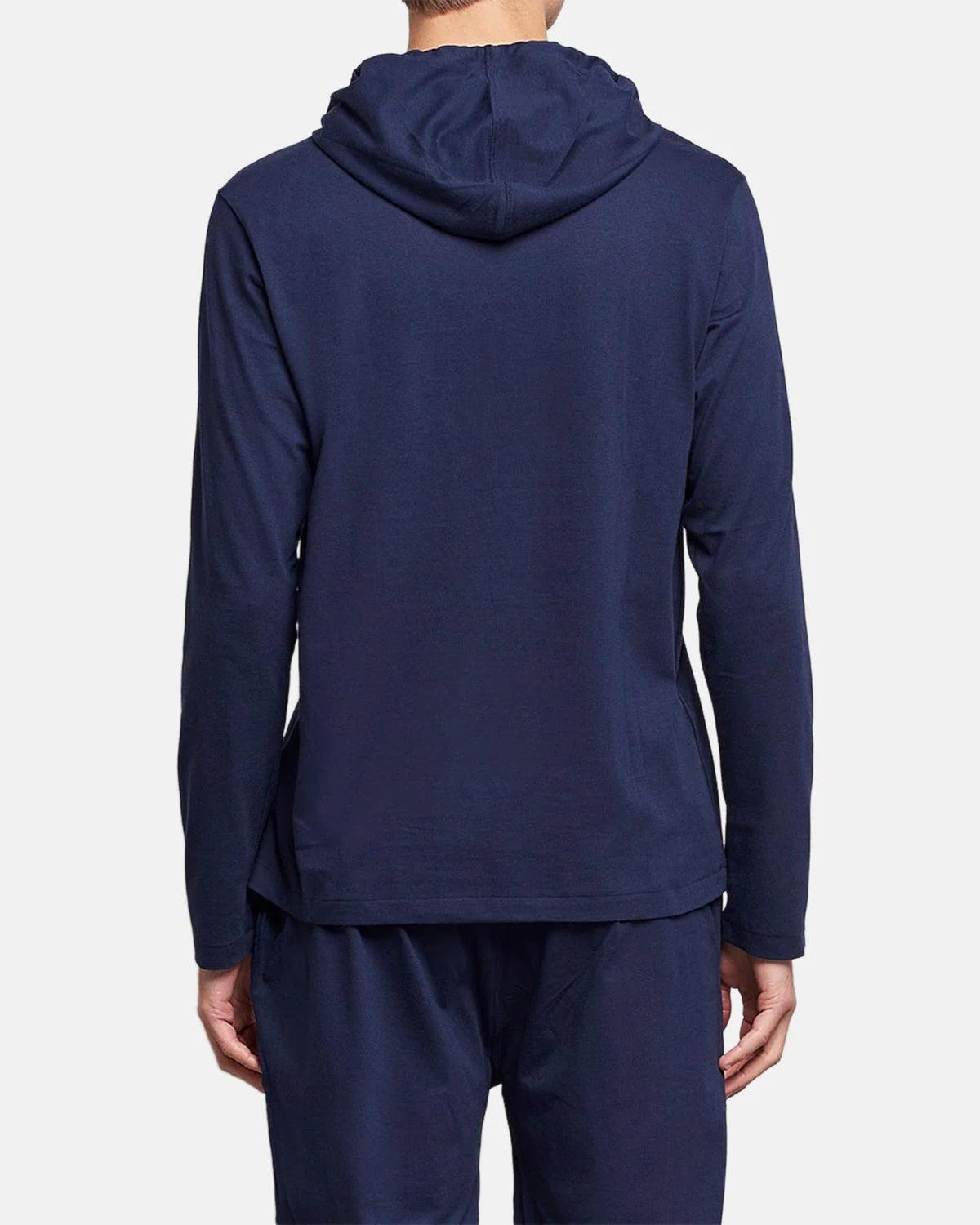 RALPH LAUREN COTTON JERSEY SLEEP HOODIE NAVY - Image 3