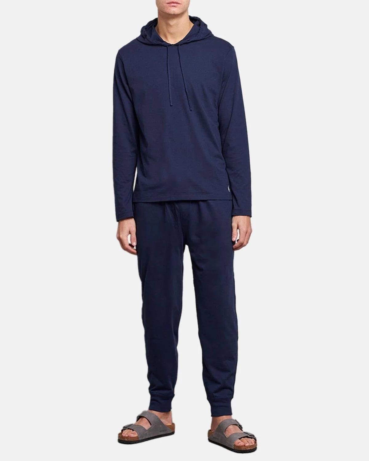 RALPH LAUREN COTTON JERSEY SLEEP HOODIE NAVY - Image 4