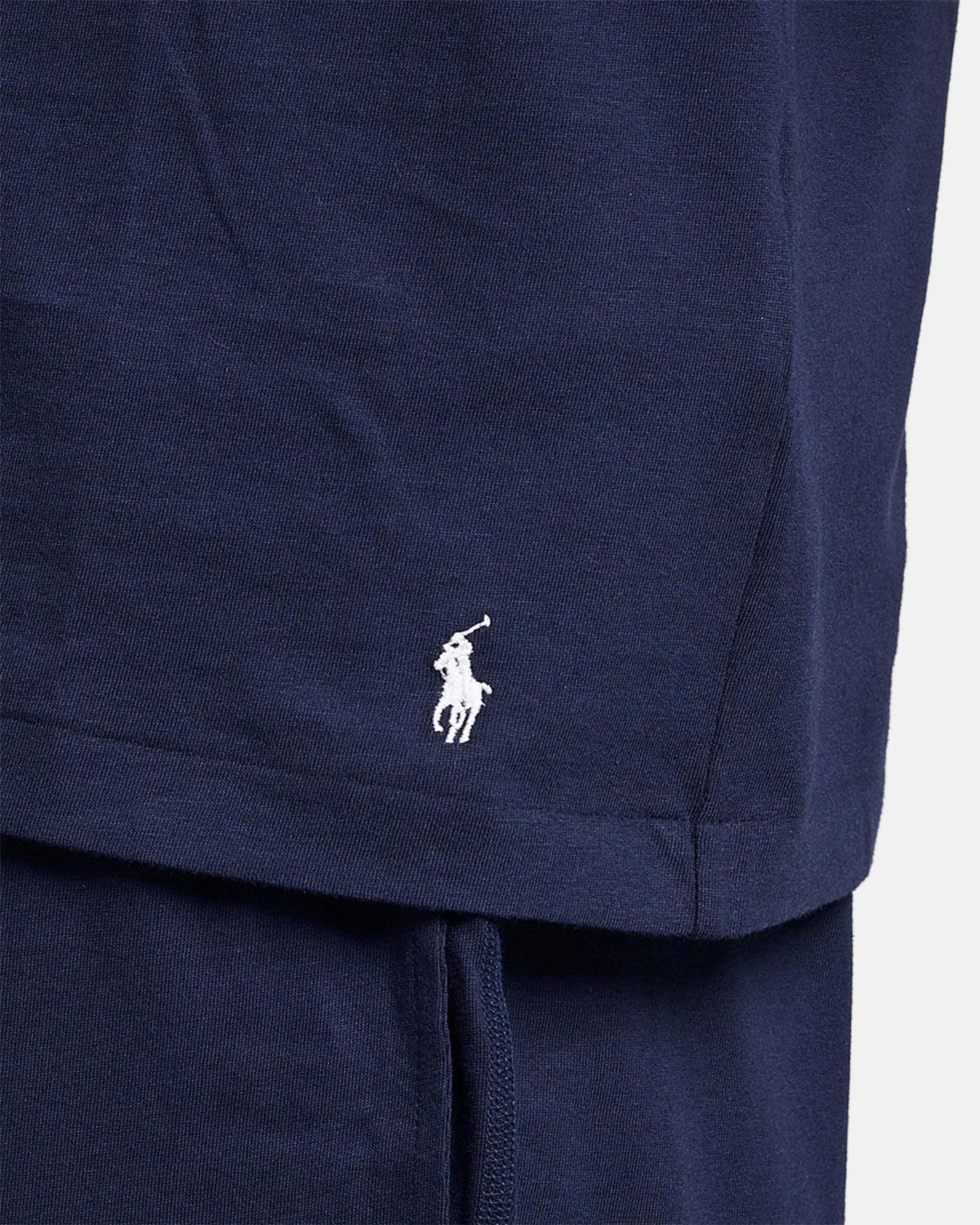 RALPH LAUREN COTTON JERSEY SLEEP HOODIE NAVY - Image 5