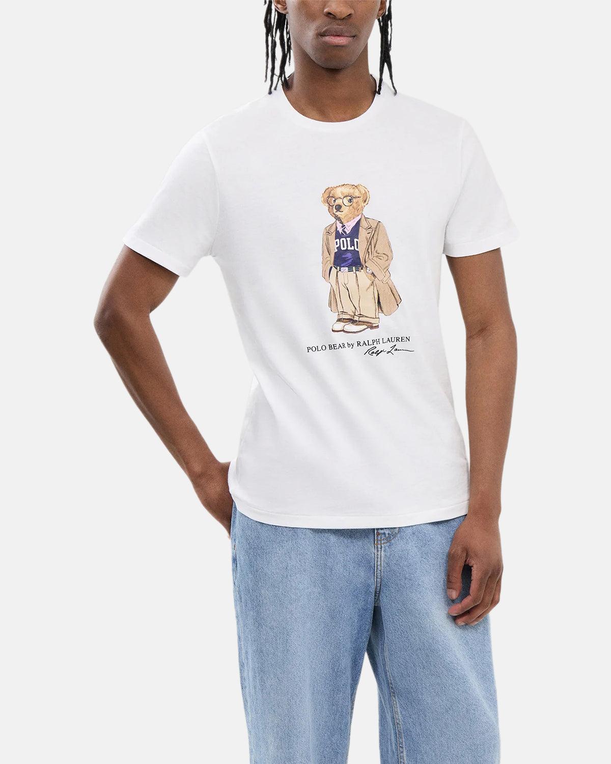 RALPH LAUREN CUSTOM SLIM FIT BEAR JERSEY T-SHIRT WHITE - Image 2