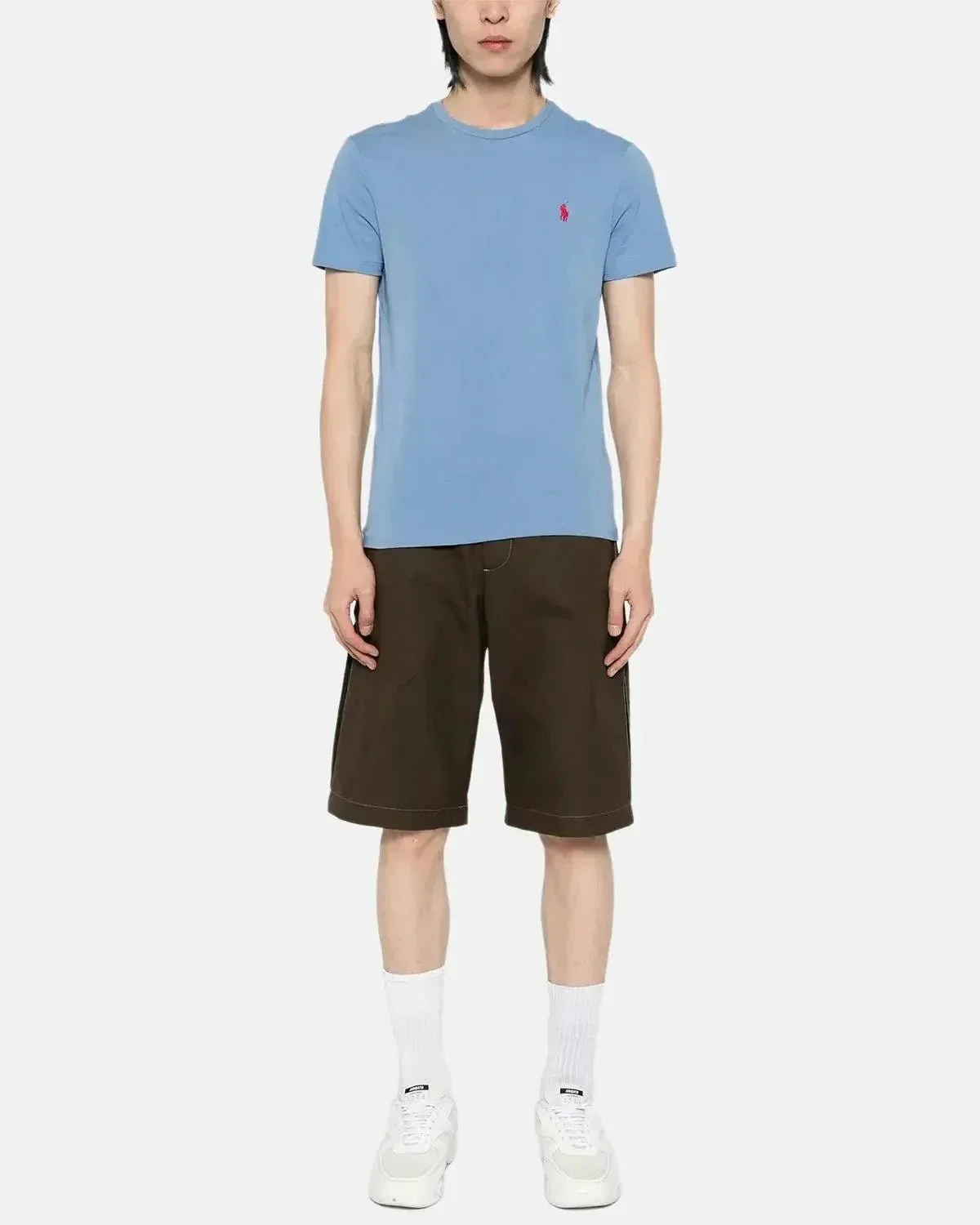 RALPH LAUREN CUSTOM SLIM FIT JERSEY T-SHIRT CAMPUS BLUE - Image 2