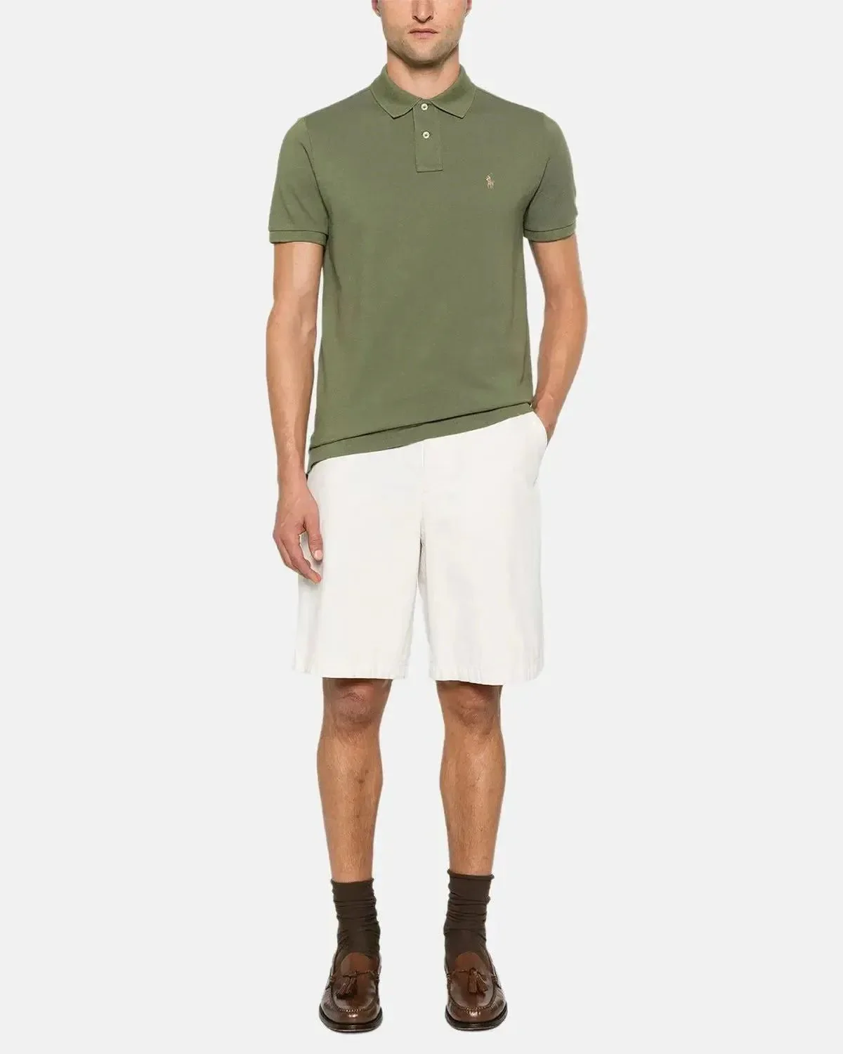 RALPH LAUREN MENS CUSTOM SLIM FIT MESH POLO SHIRT GARDEN TRAIL - Image 4