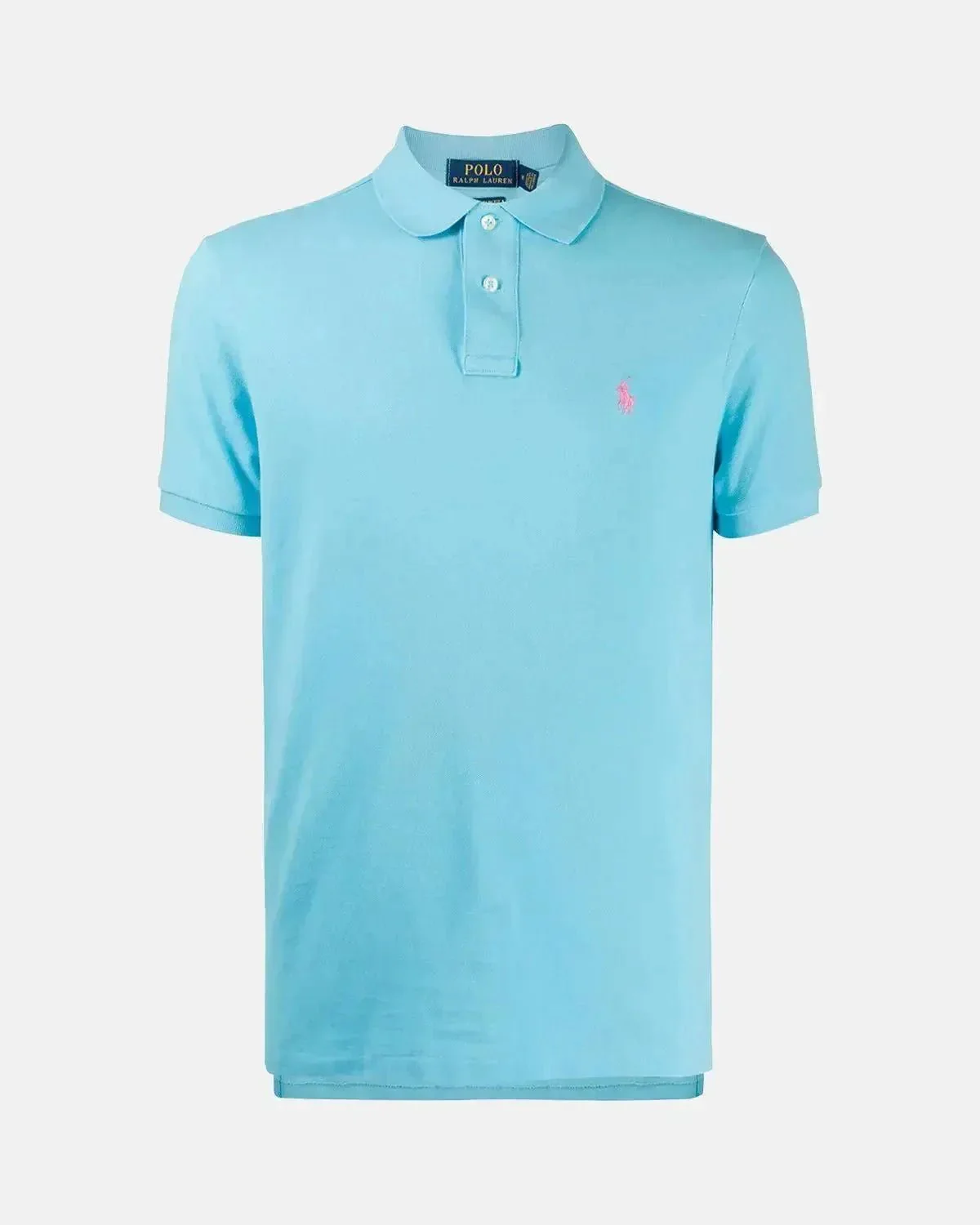 RALPH LAUREN CUSTOM SLIM FIT MESH POLO SHIRT TURQUOISE NOVA