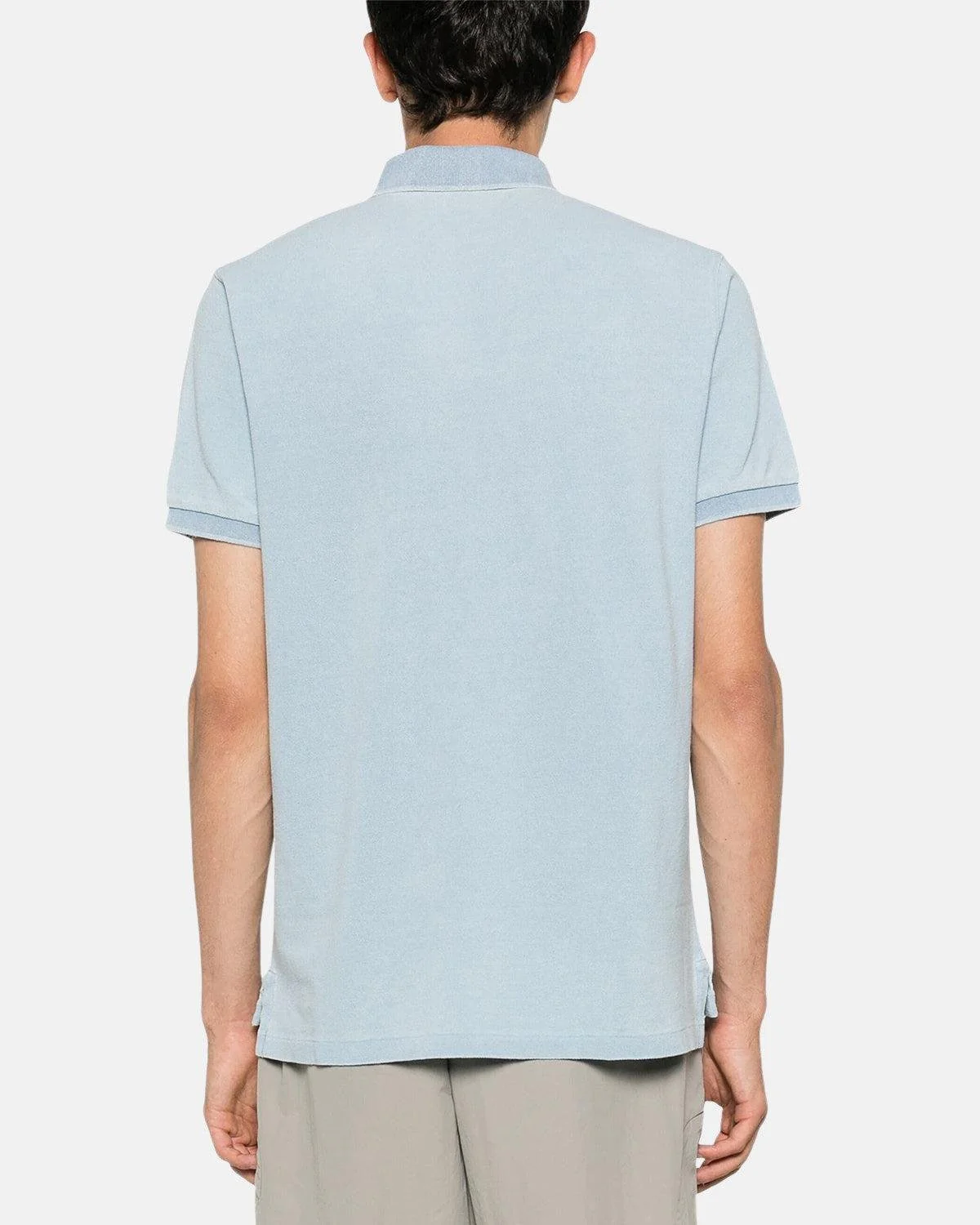 RALPH LAUREN CUSTOM SLIM FIT POLO SHIRT LIGHT INDIGO - Image 4