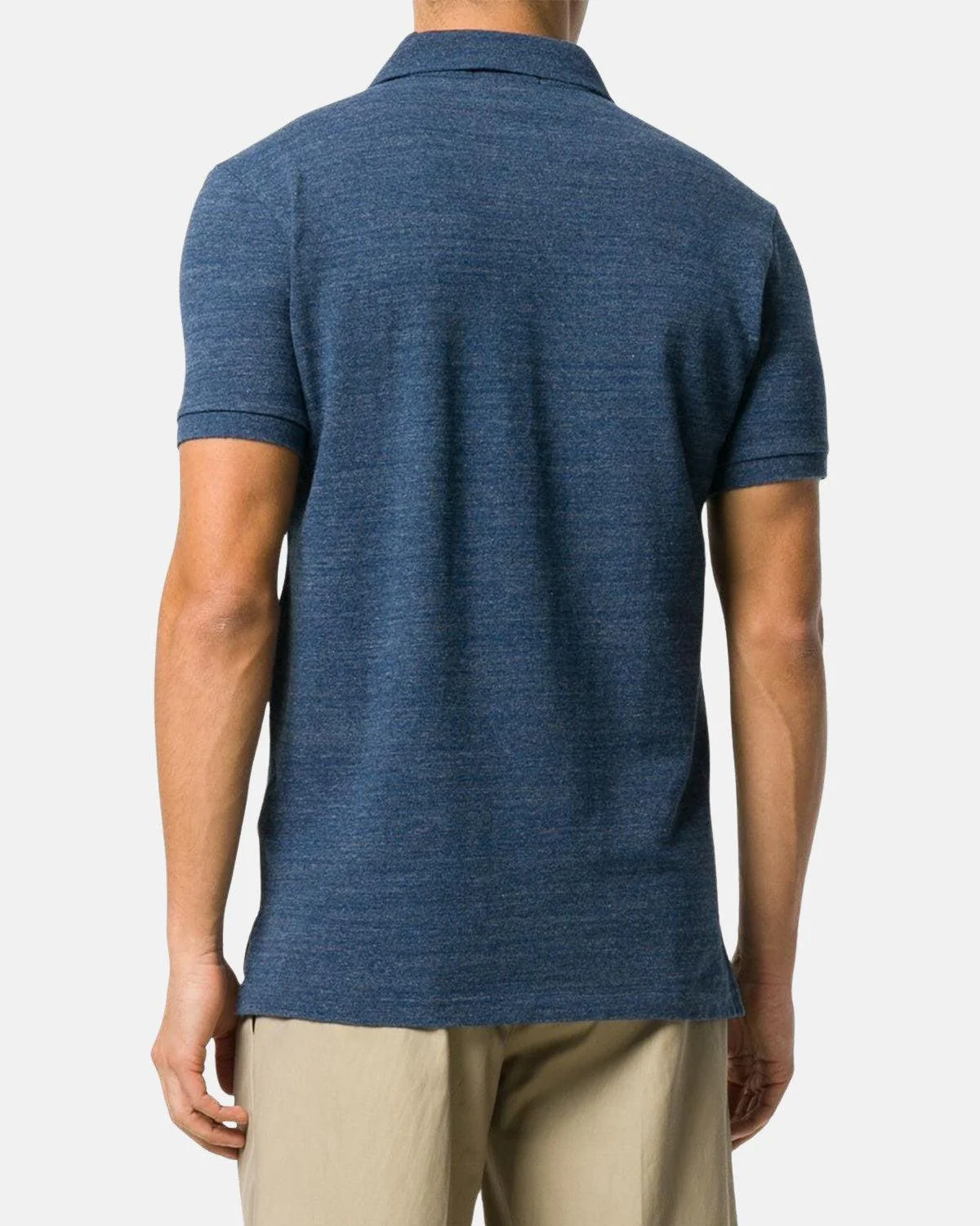 RALPH LAUREN CUSTOM SLIM FIT POLO SHIRT ROYAL HEATHER - Image 3