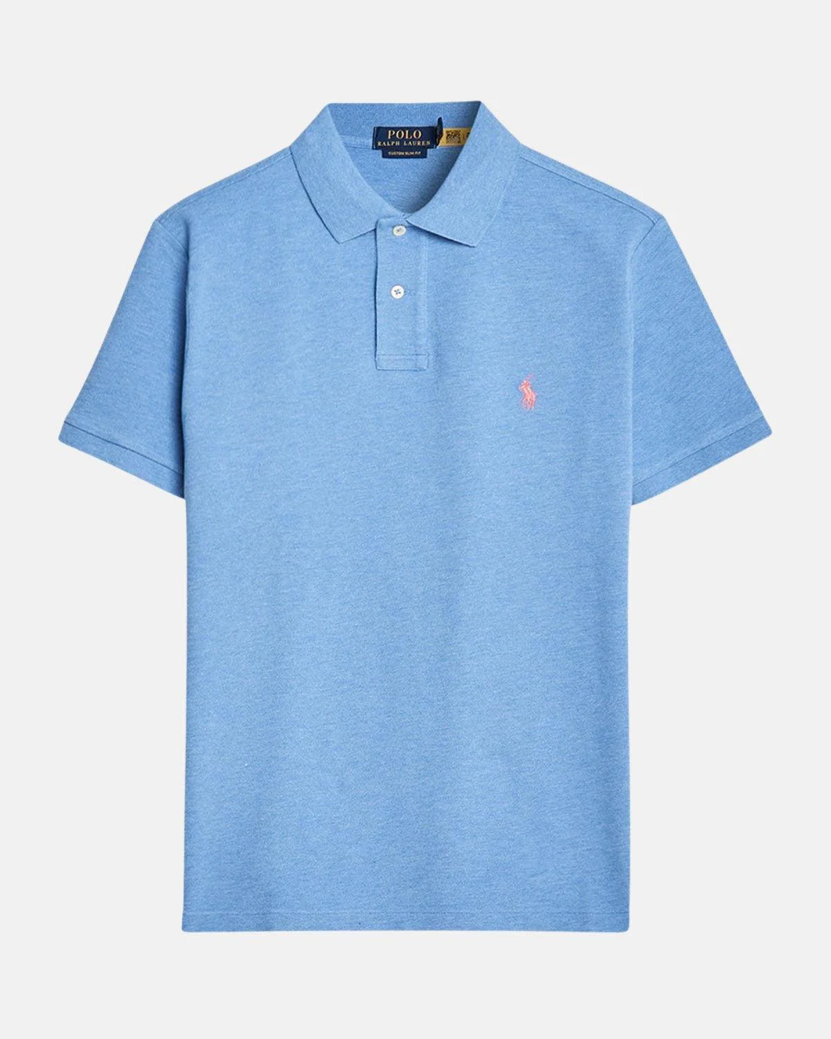 RALPH LAUREN CUSTOM SLIM FIT POLO SHIRT SOFT ROYAL HEATHER