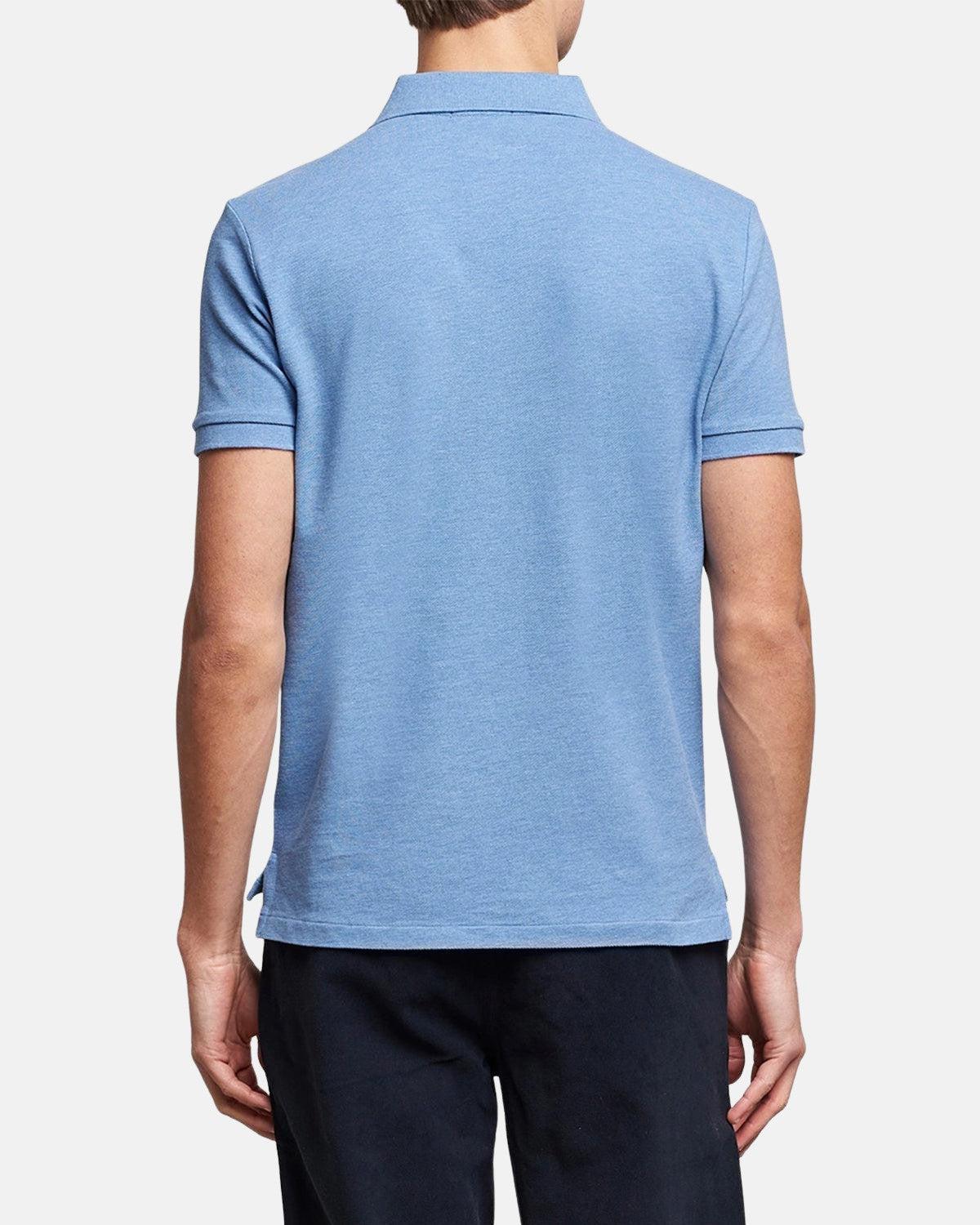 RALPH LAUREN CUSTOM SLIM FIT POLO SHIRT SOFT ROYAL HEATHER - Image 3