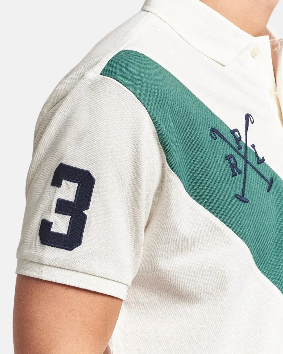 RALPH LAUREN MENS CUSTOM SLIM FIT TEAM COLOURS POLO SHIRT NEVIS WASHED FOREST - Image 5