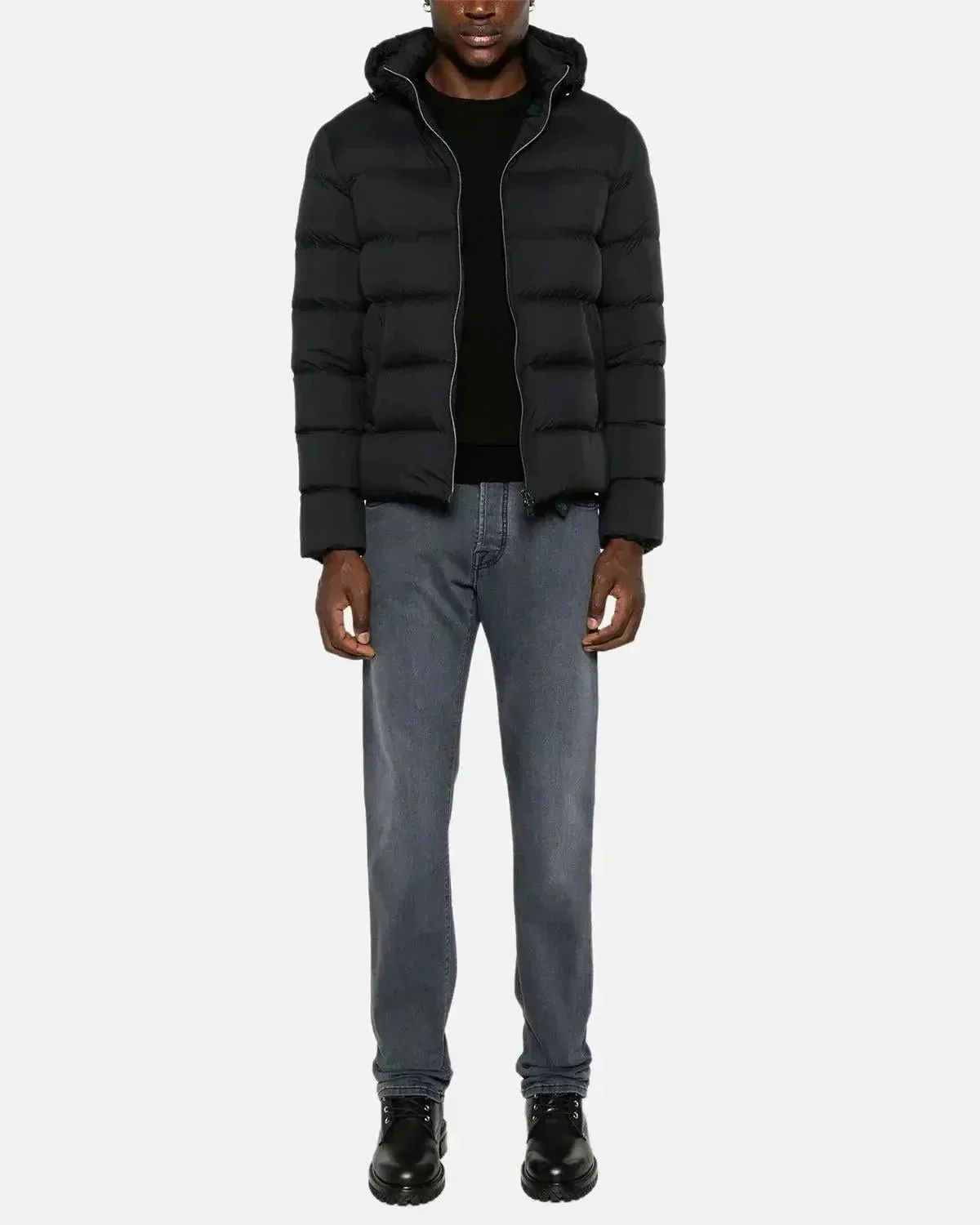 RALPH LAUREN SLIM FIT WASHABLE WOOL CREWNECK JUMPER BLACK - Image 4