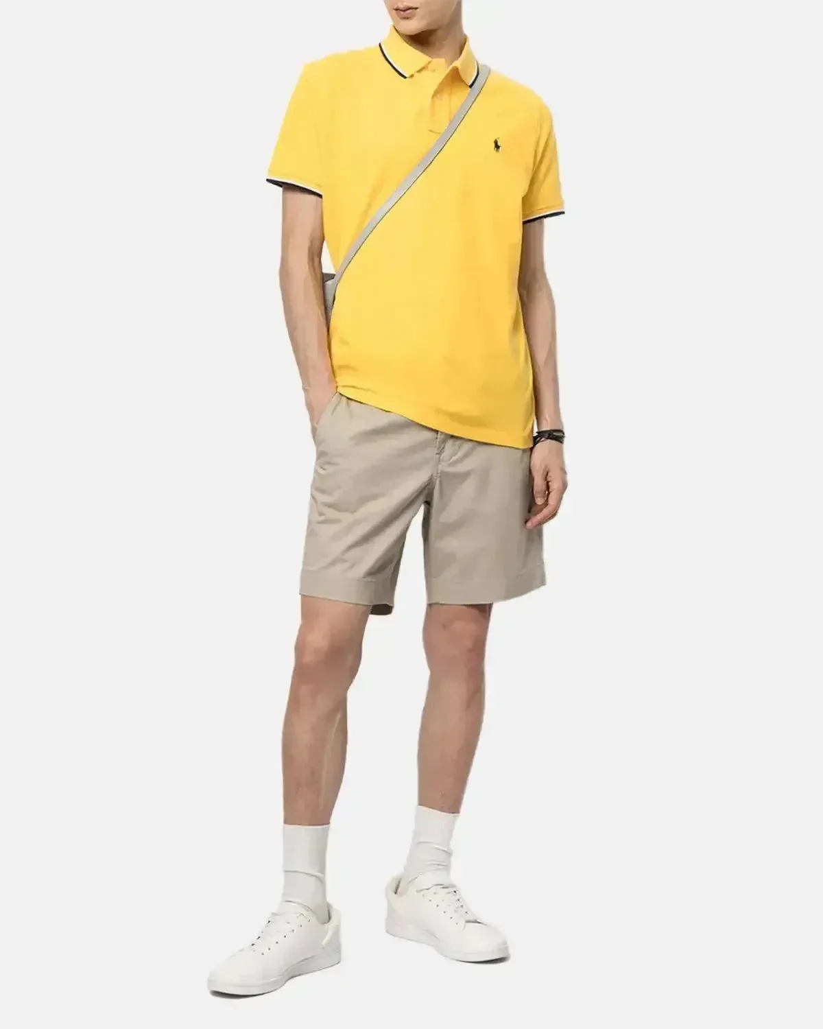 RALPH LAUREN MENS STRETCH STRAIGHT FIT CHINO SHORTS KHAKI TAN - Image 2