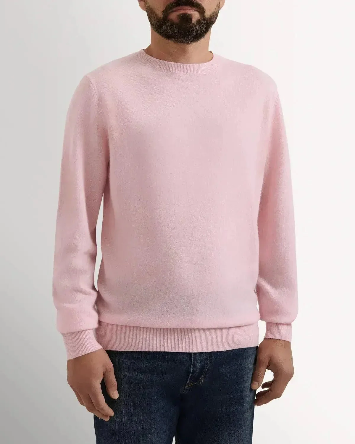 Richard James Cashmere Mix Crew Neck Knit Pink - Image 2