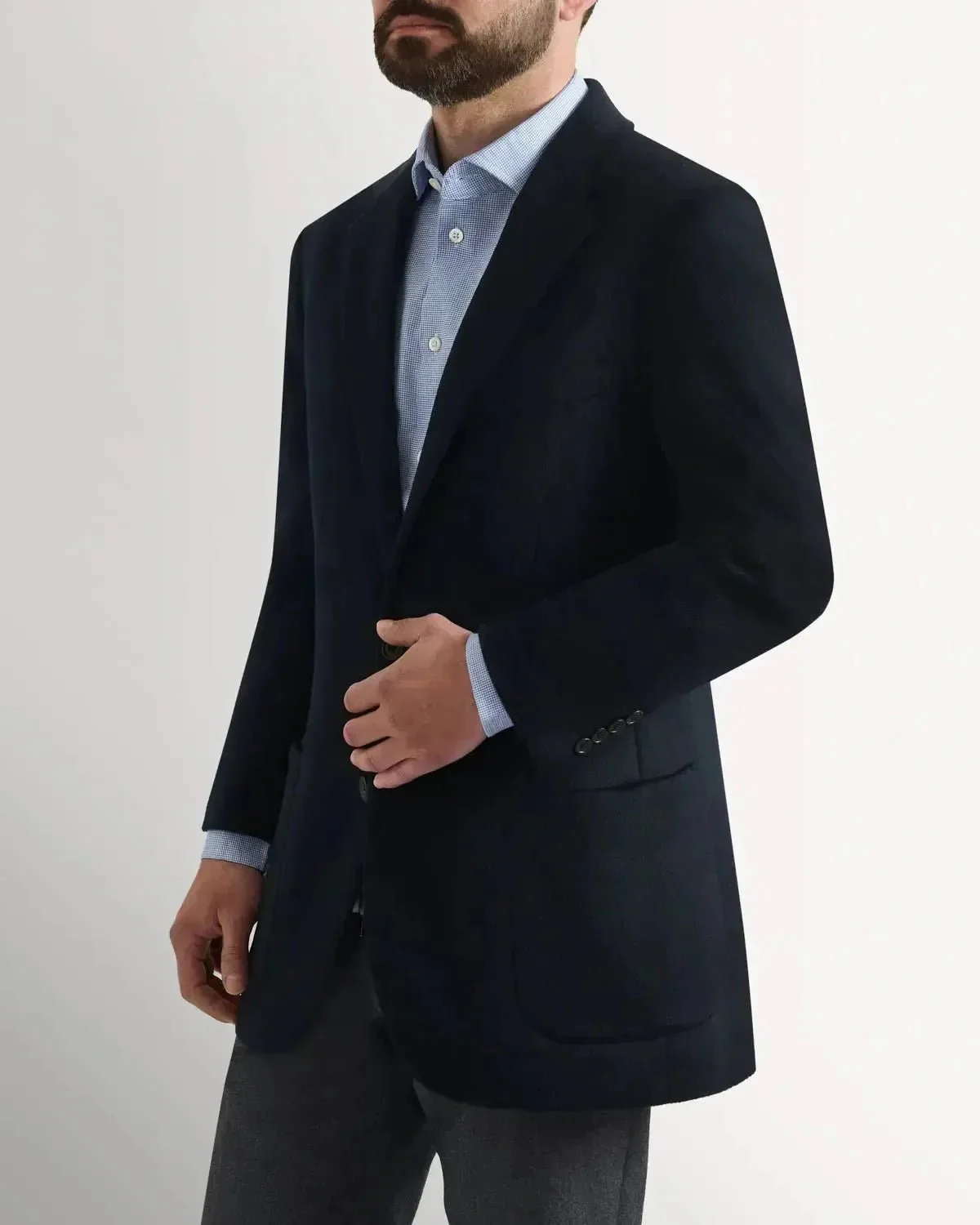 Richard James Cashmere Mix Jacket Navy - Image 3