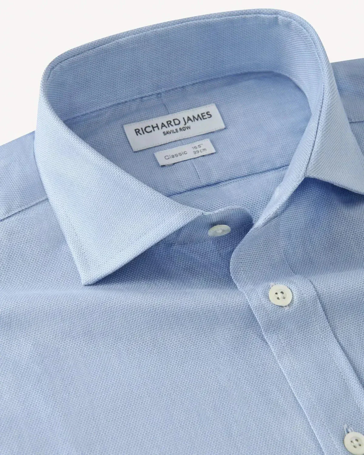 Richard James Classic Twill Shirt Sky - Image 2