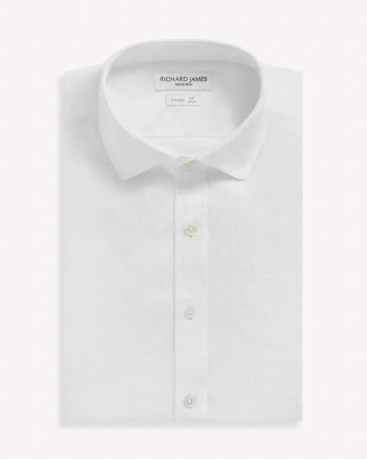 Richard James Classic Linen Shirt White