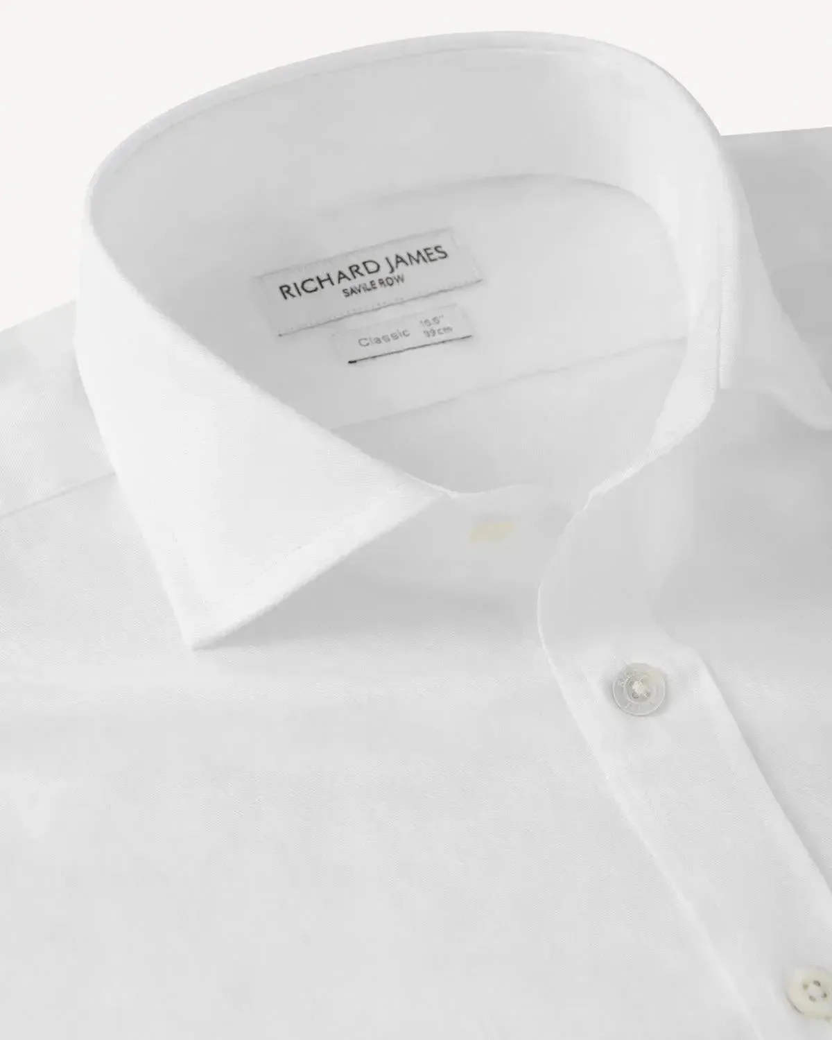 Richard James Classic Twill Shirt White - Image 2