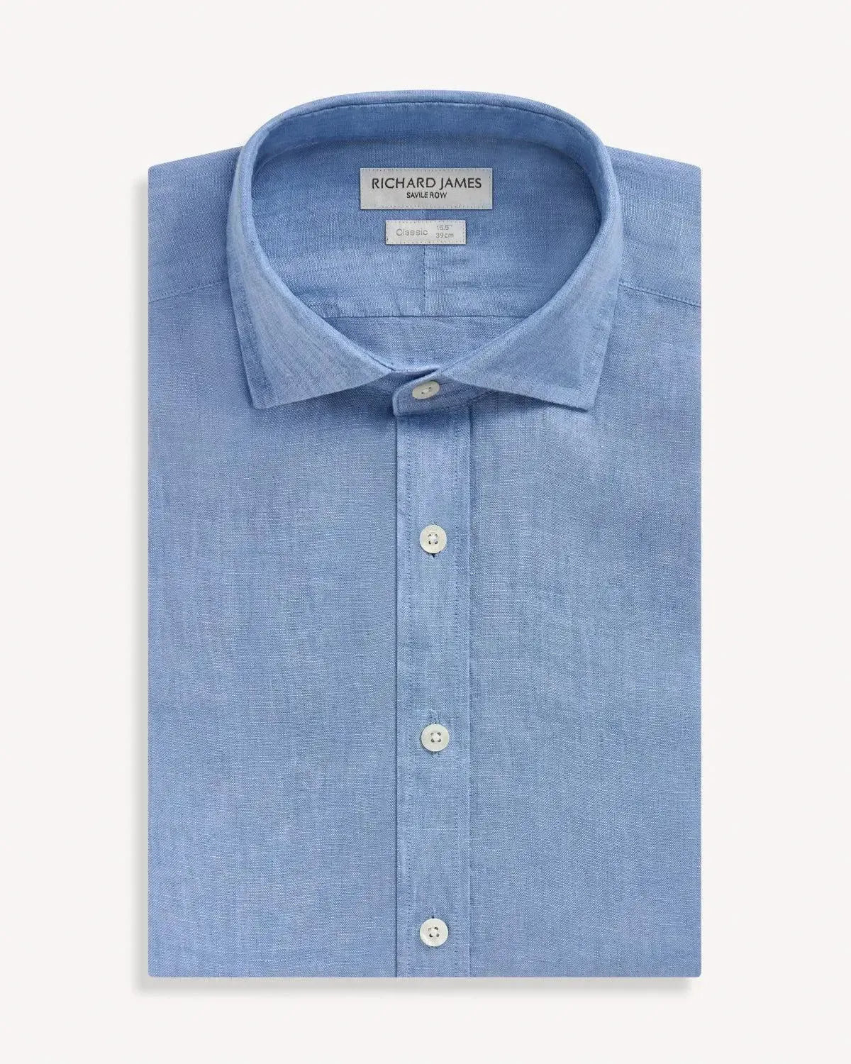 Richard James Classic Linen Shirt Denim