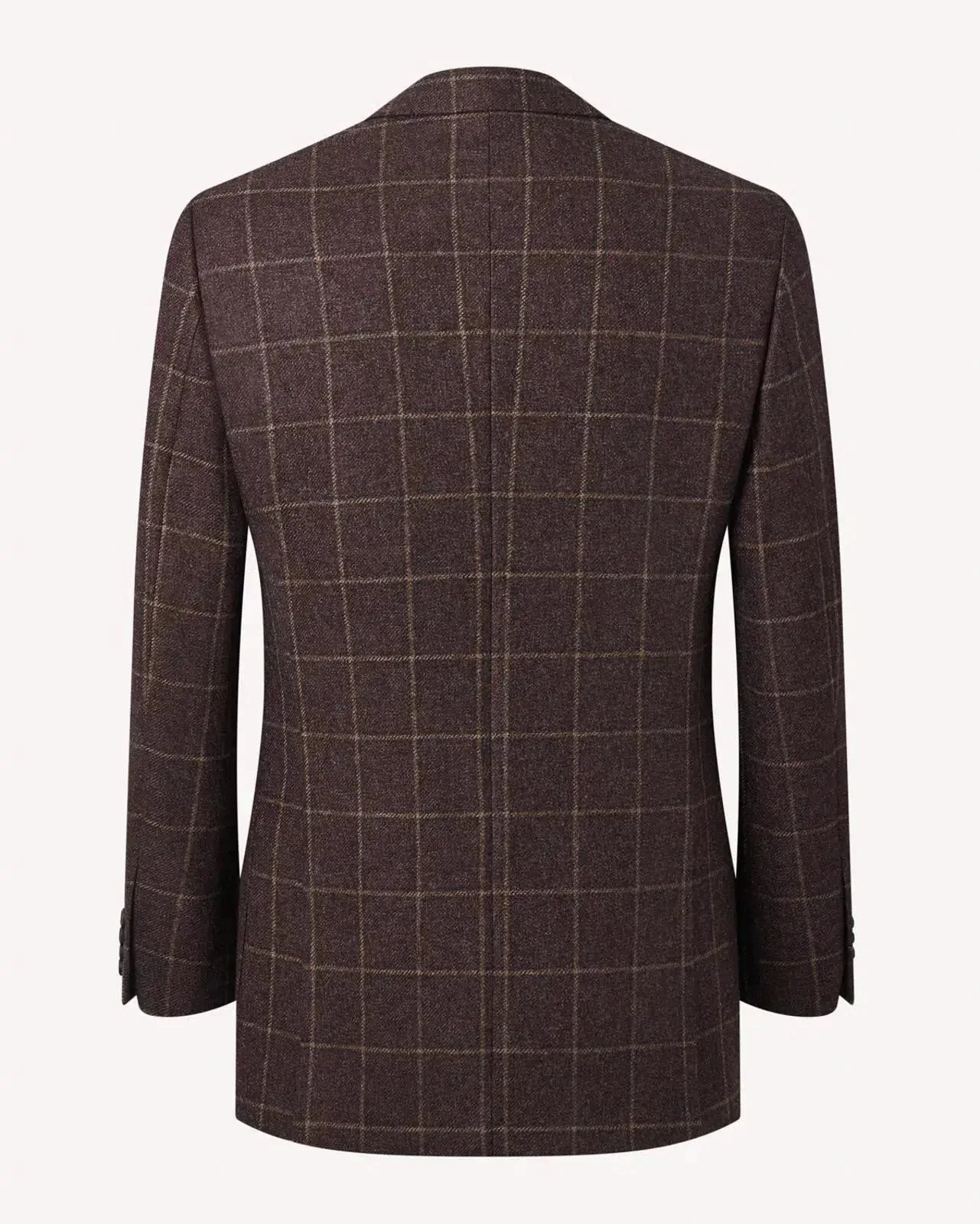 Richard James Large Window Check Tweed Jacket Brown Camel - Image 5