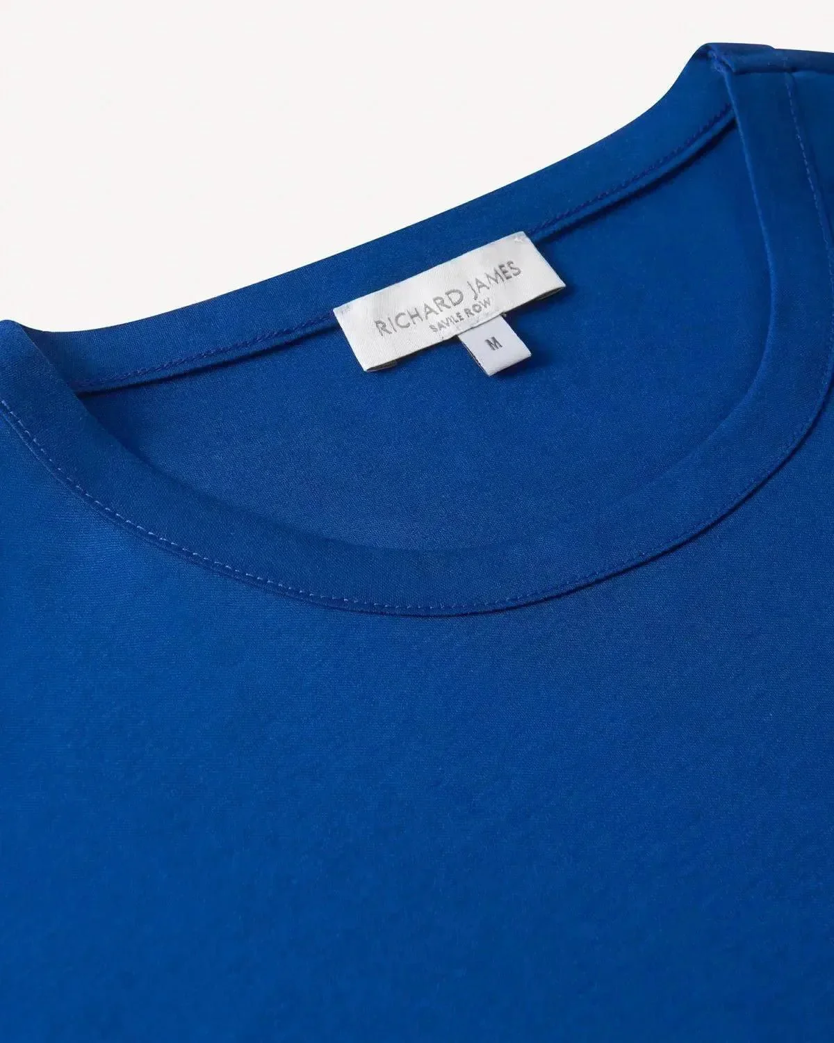 Richard James Mercerised Cotton T-Shirt Air Force Blue - Image 5