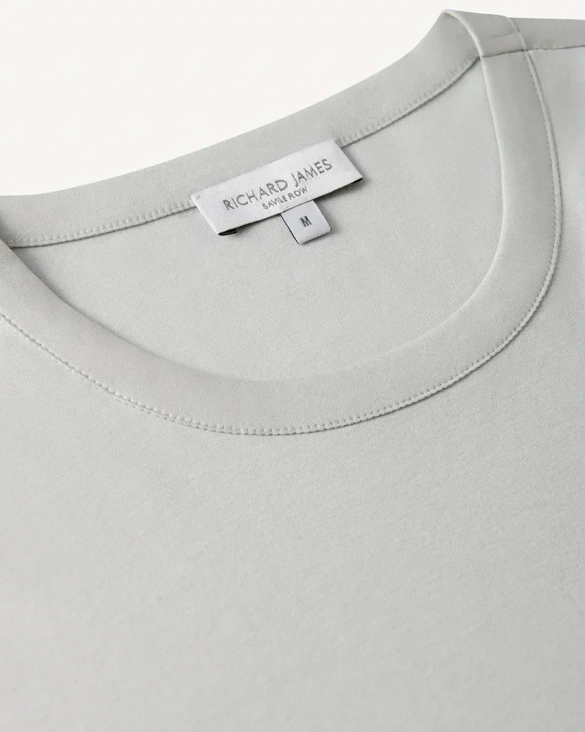 Richard James Mercerised Cotton T-Shirt Dove Grey - Image 5