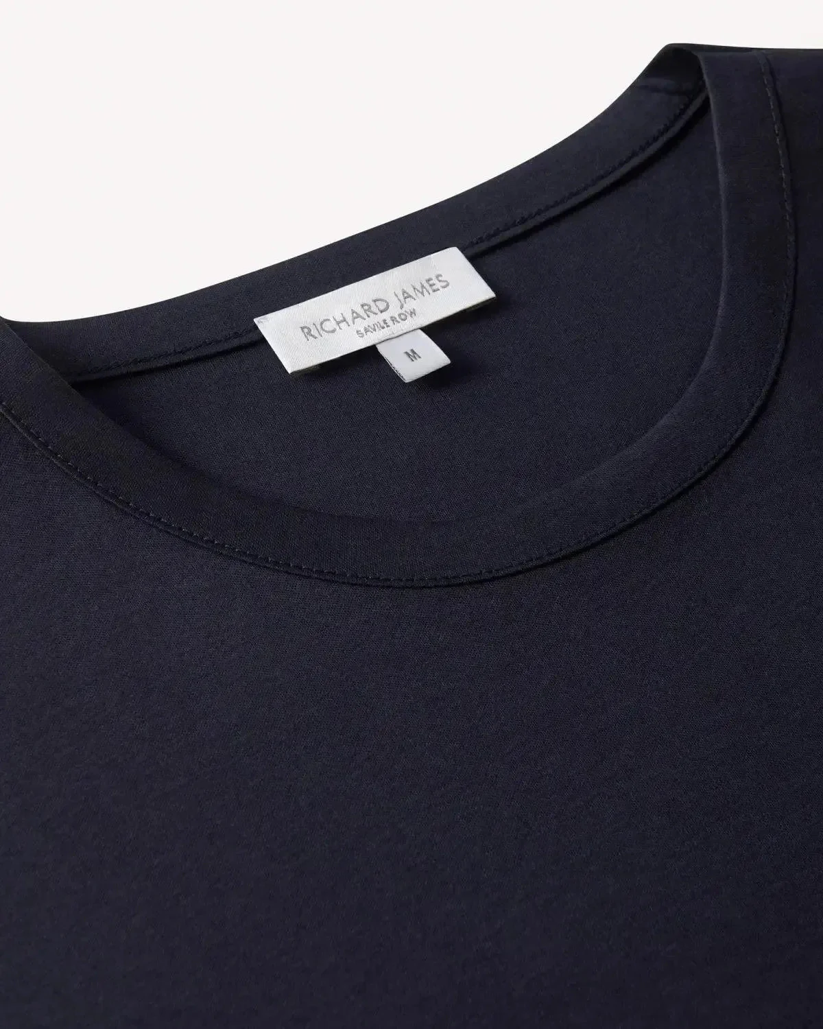 Richard James Mercerised Cotton T-Shirt Navy - Image 5
