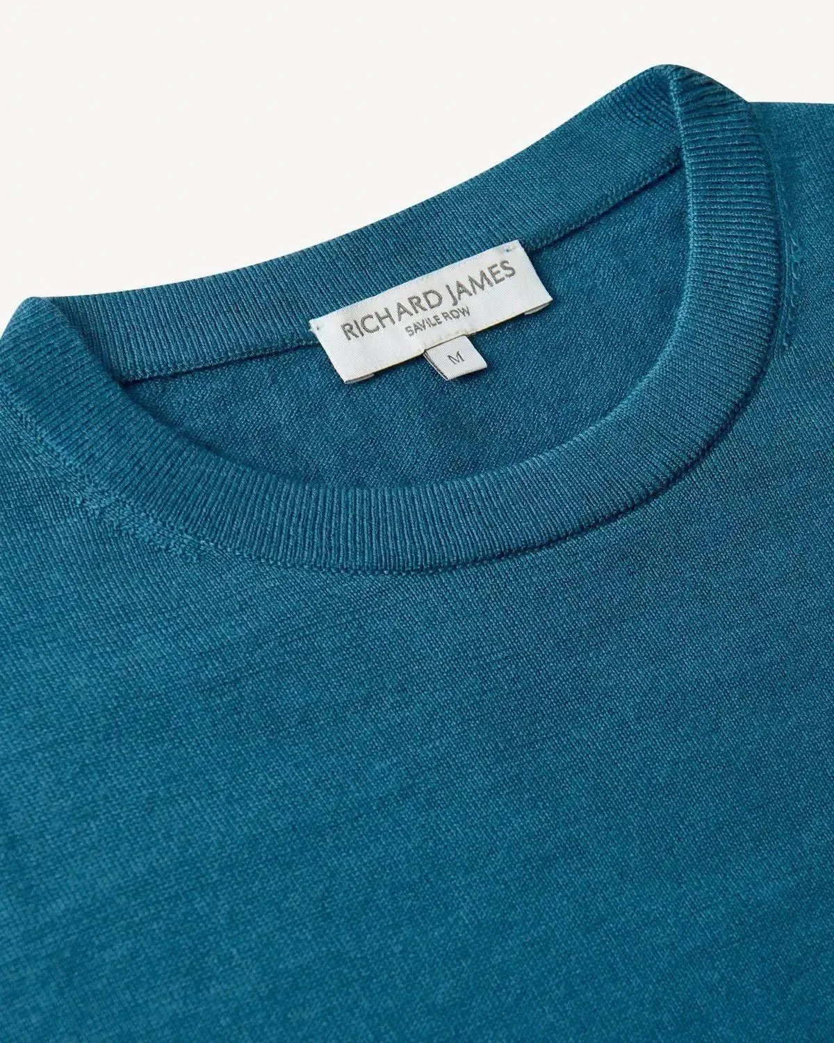 Richard James Merino Wool Crew Neck Knit Cobalt - Image 4