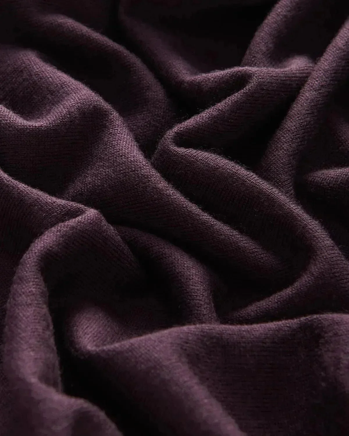 Richard James Merino Wool Crew Neck Knit Plum - Image 5